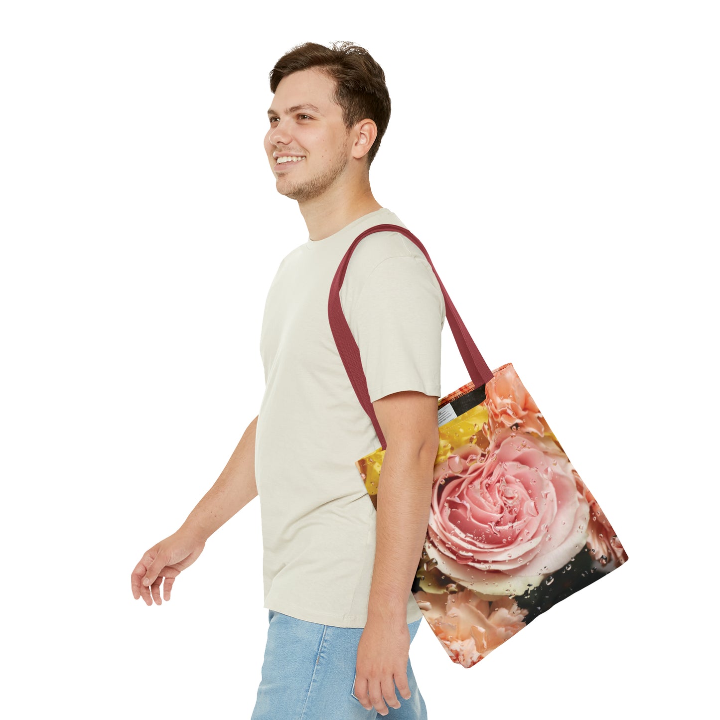 Canvas Bag with Floral Prints