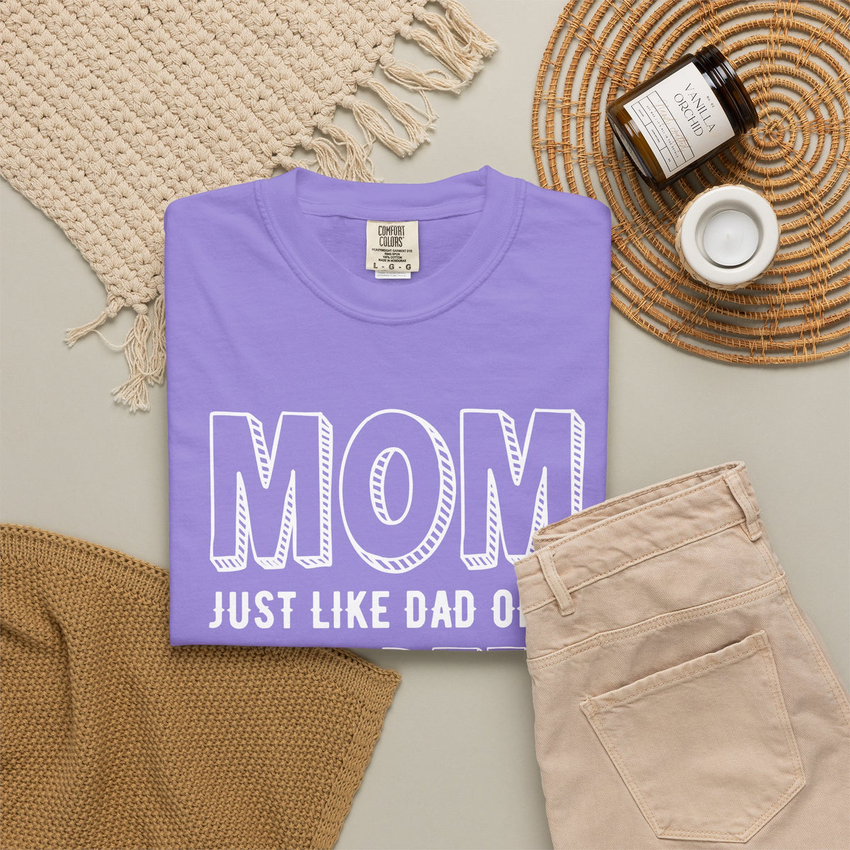 Mom T-shirt Mother's Day Mama Tee Unisex Comfort Colors Garment-Dyed Cotton h35