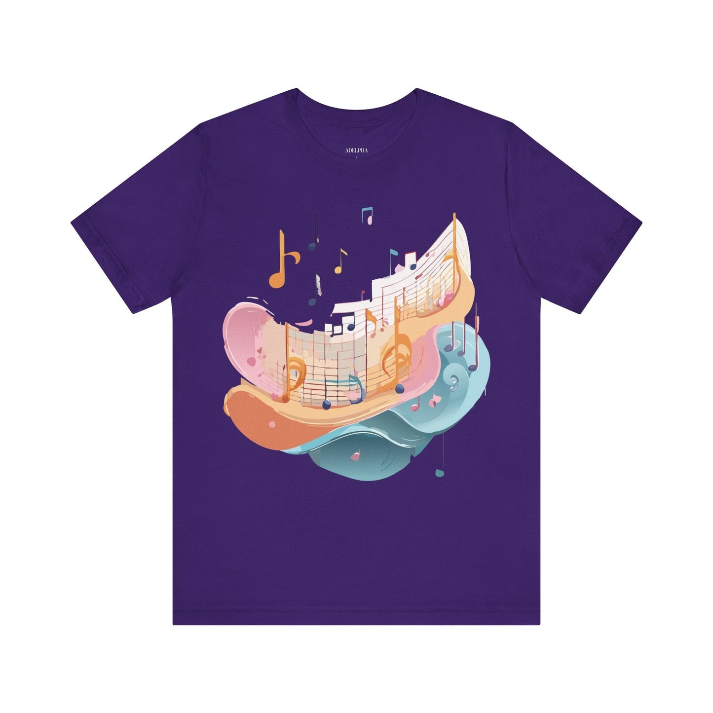 Music Graphic Unisex 100 Cotton Vintage Art with Musical Elements Tee 27