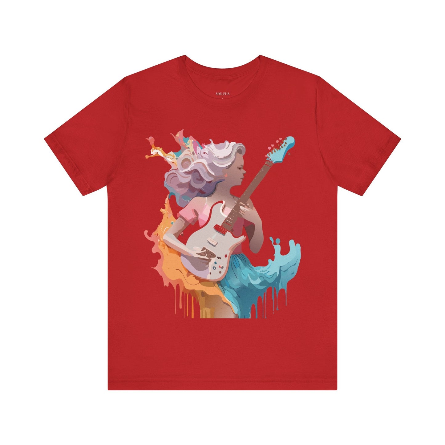 Adelpha Vintage Music Graphic Tee Unisex Short Sleeve Jersey Shirt for Everyday Wear
