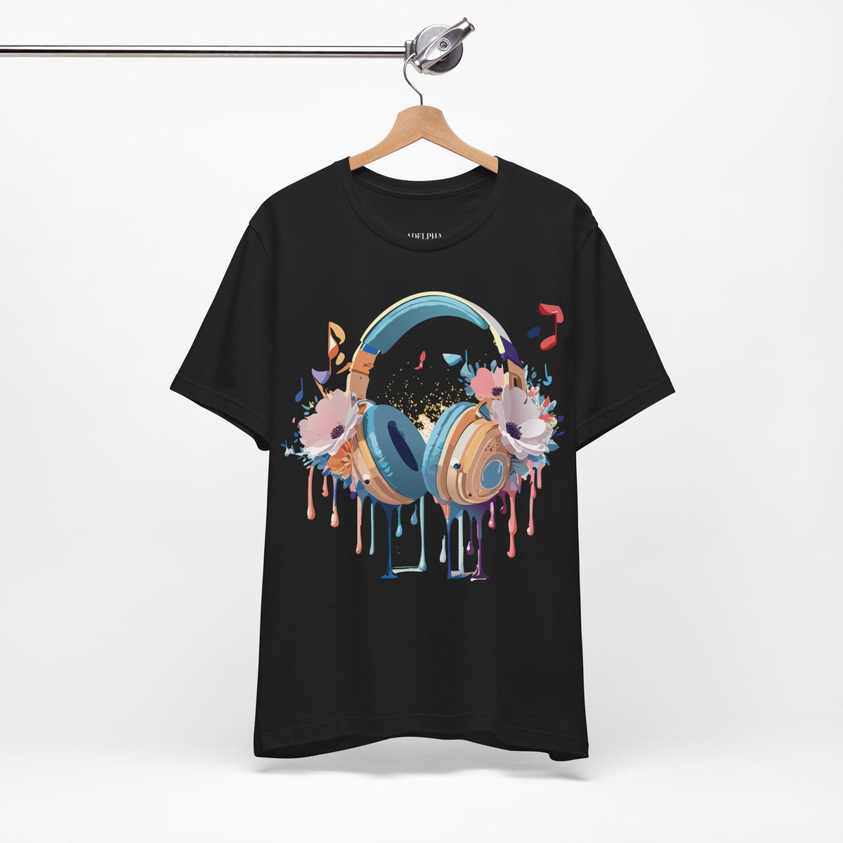 Music Graphic Unisex Cotton Bella+Canvas Tee with Art Design m93