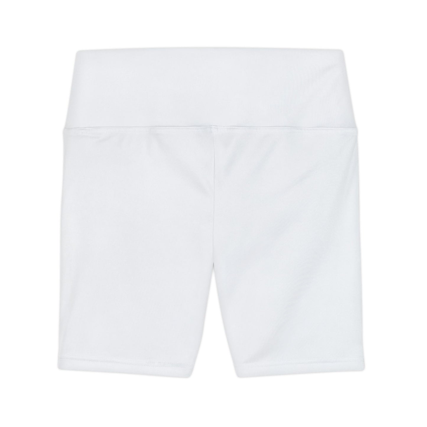 White Smoke Women's Workout Shorts — High-Waist Athletic Biker Shorts (AOP)