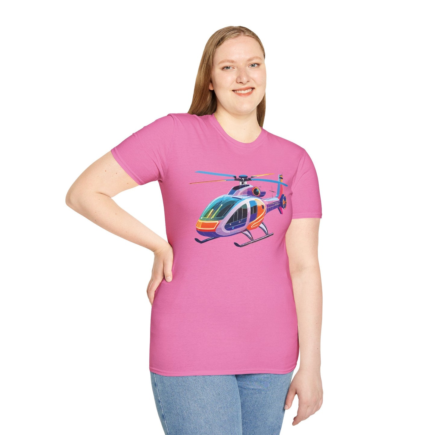 Chopper Helicopter Shirt Unisex T Shirt Softstyle 64000 100 Percent Ring Spun Cotton