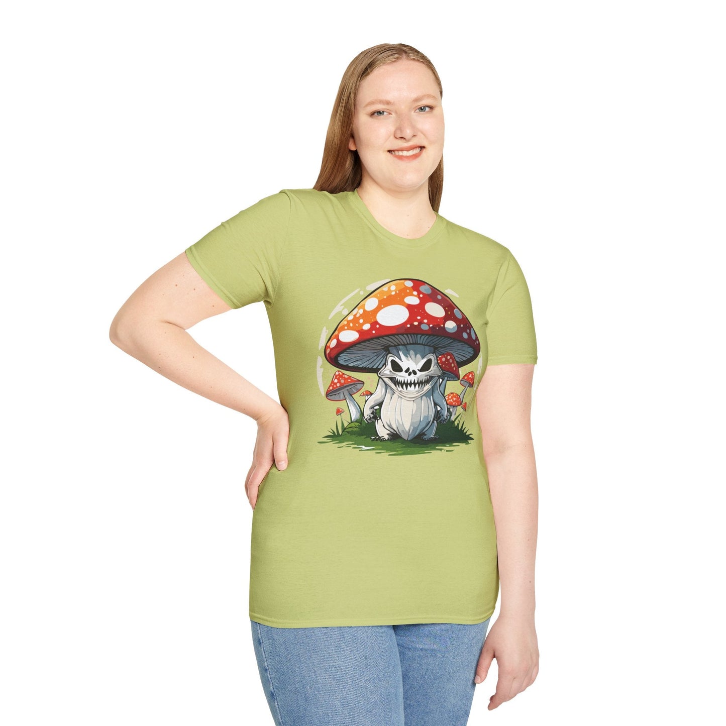 Mashroom Tee Shirt Unisex Softstyle 64000 100 Percent Ring Spun Cotton Funny Mashroom Fungus Design