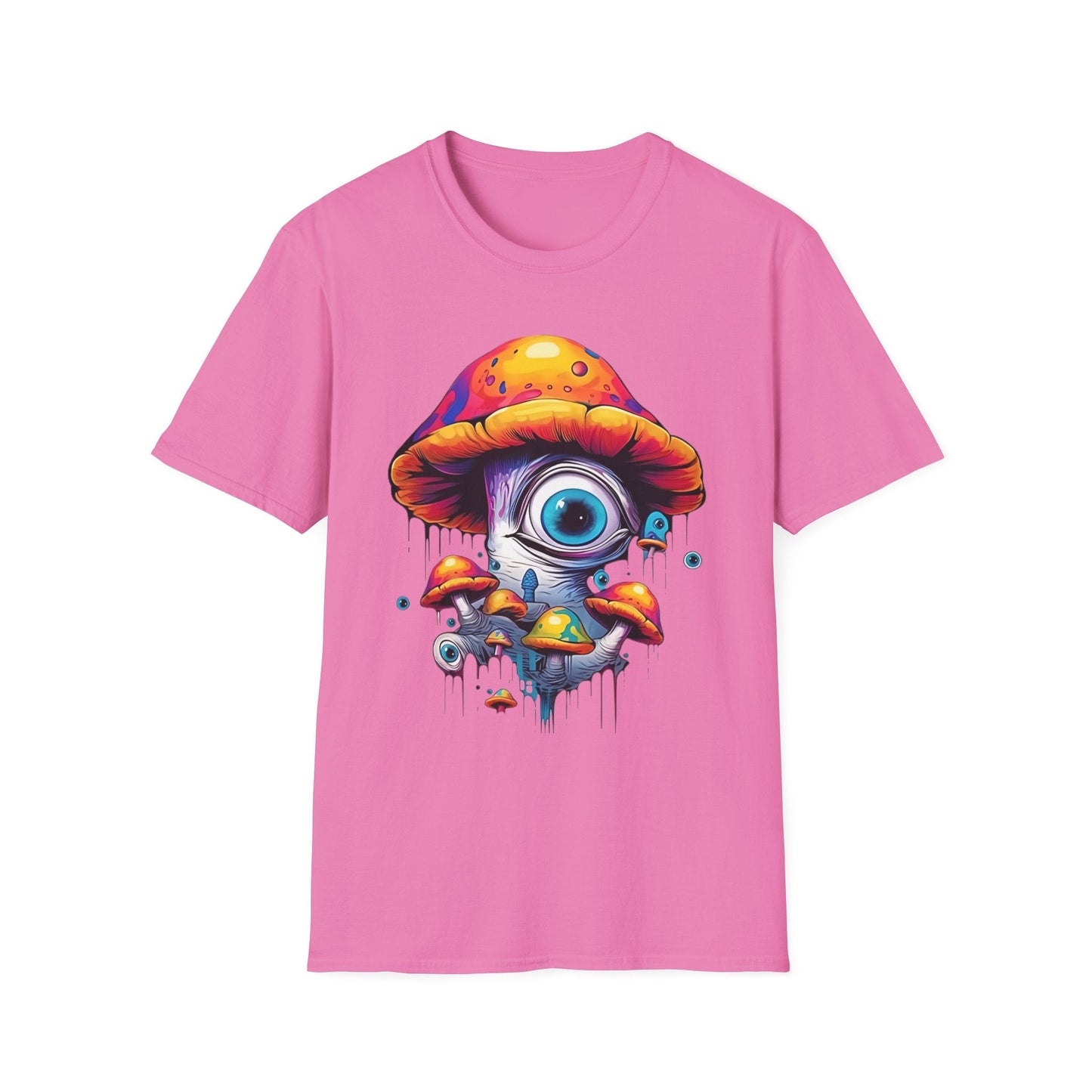Unisex Mashroom T Shirt With Funny Mashroom Art Design Gildan Softstyle Tee For Everyday Comfort