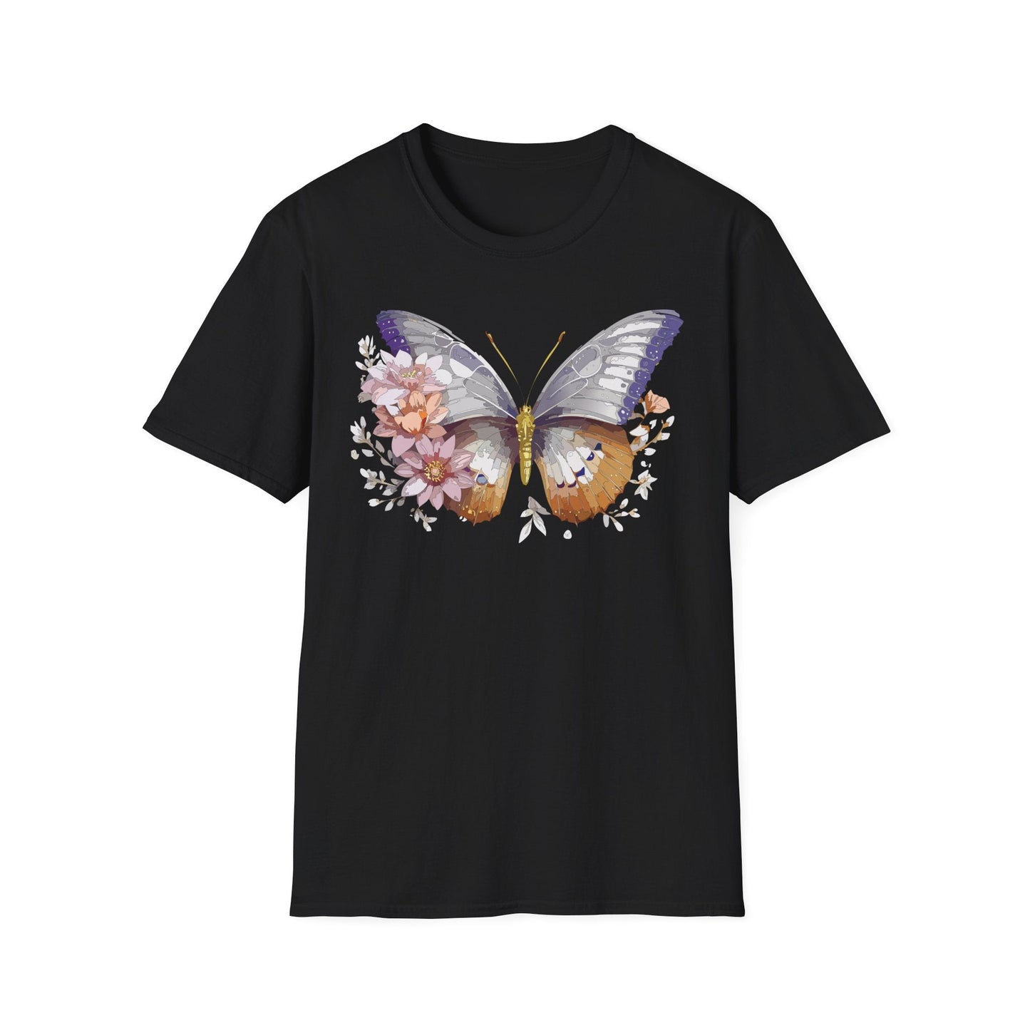 Butterfly Shirt Unisex T Shirt 100 Percent Ring Spun Cotton Gildan Softstyle Tee