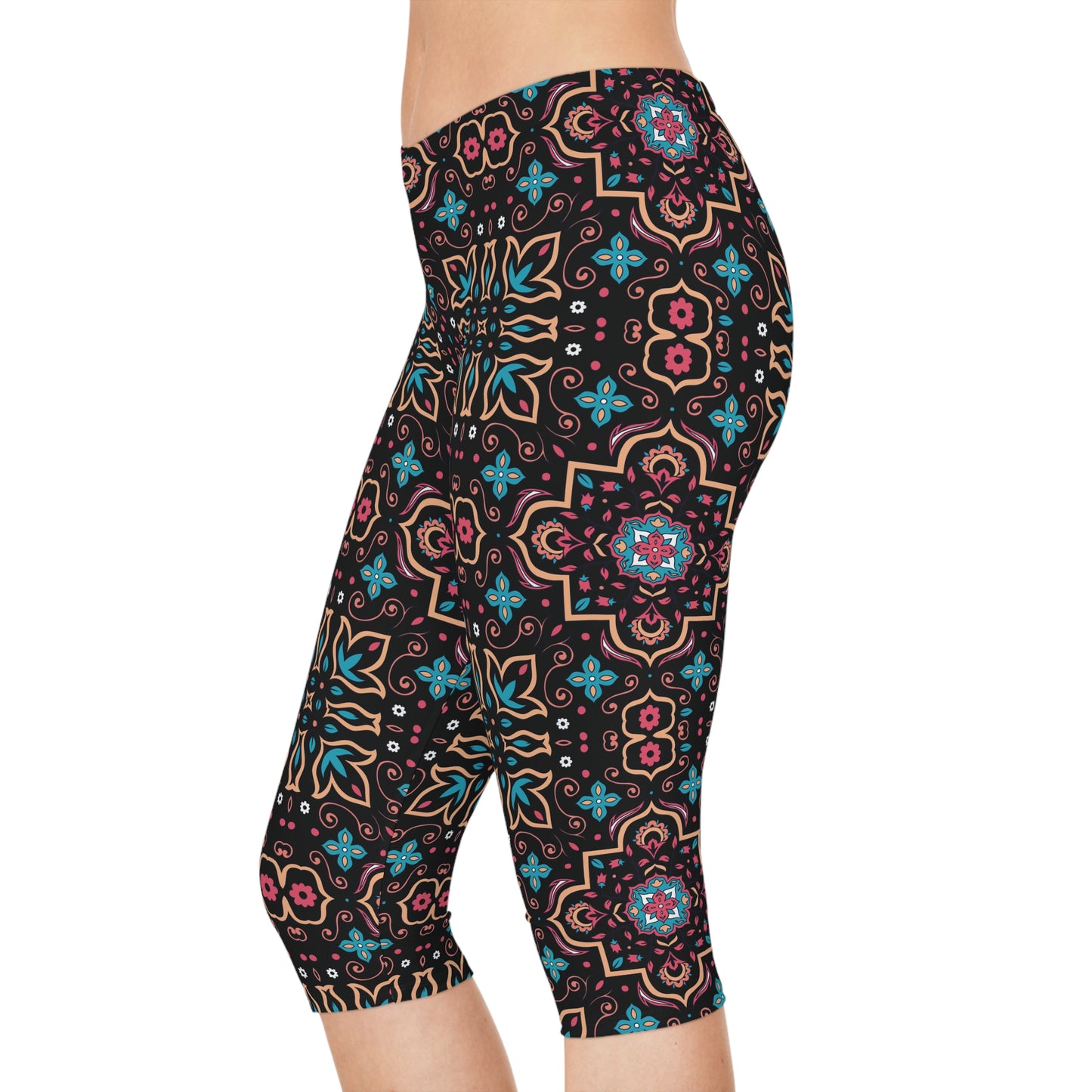 Legging capri à imprimé traditionnel