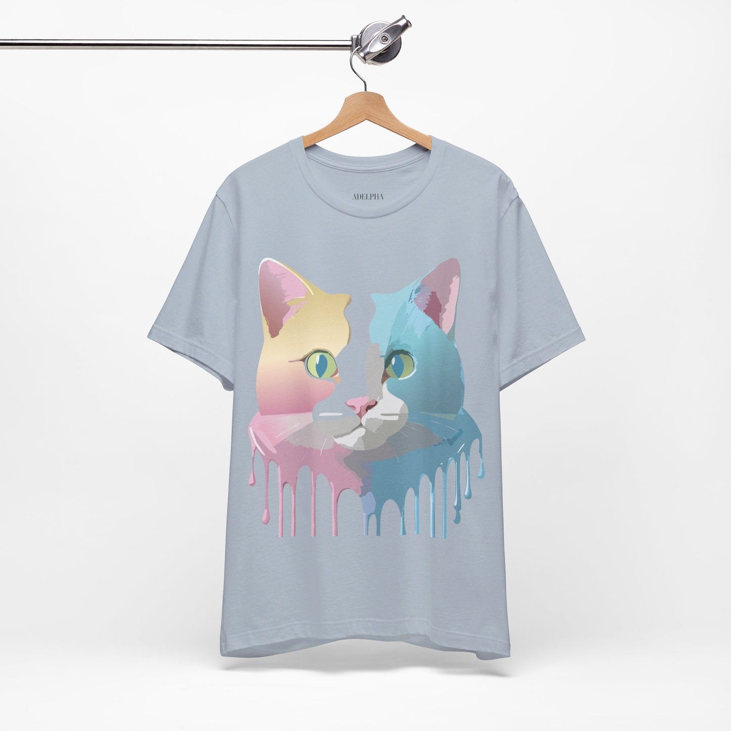 Cat Graphic Tee Unisex Short Sleeve Shirt Vintage Style Adelpha