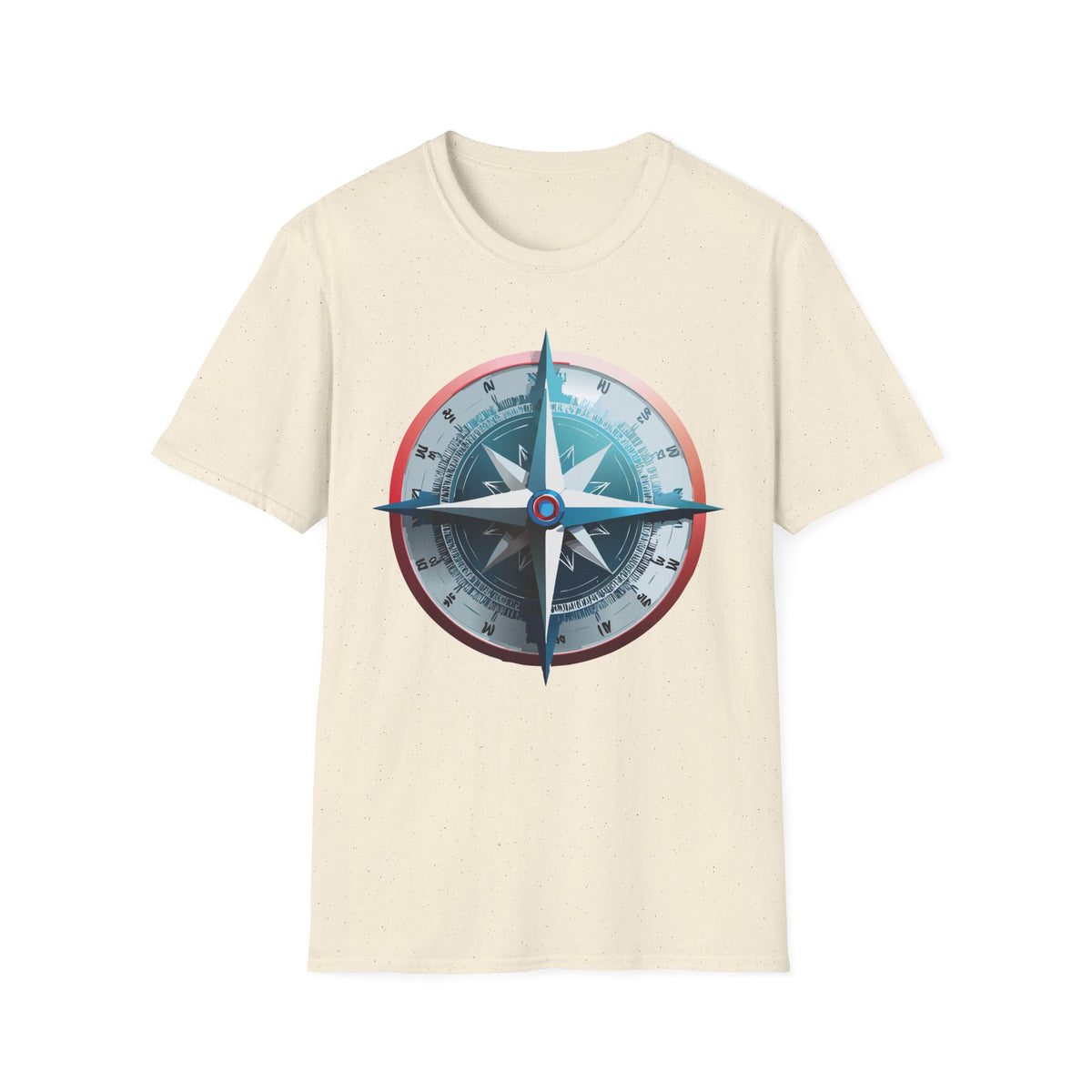 Nautical Compass Graphic T-Shirt | Vintage Compass Travel Graphic Design Unisex 100 Cotton Gildan T-Shirt