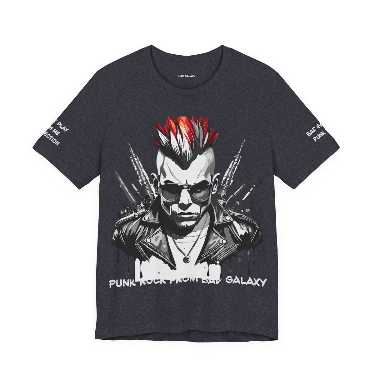 Punk Rock Graphic Unisex Cotton Bella+Canvas Tee with Art Design b27