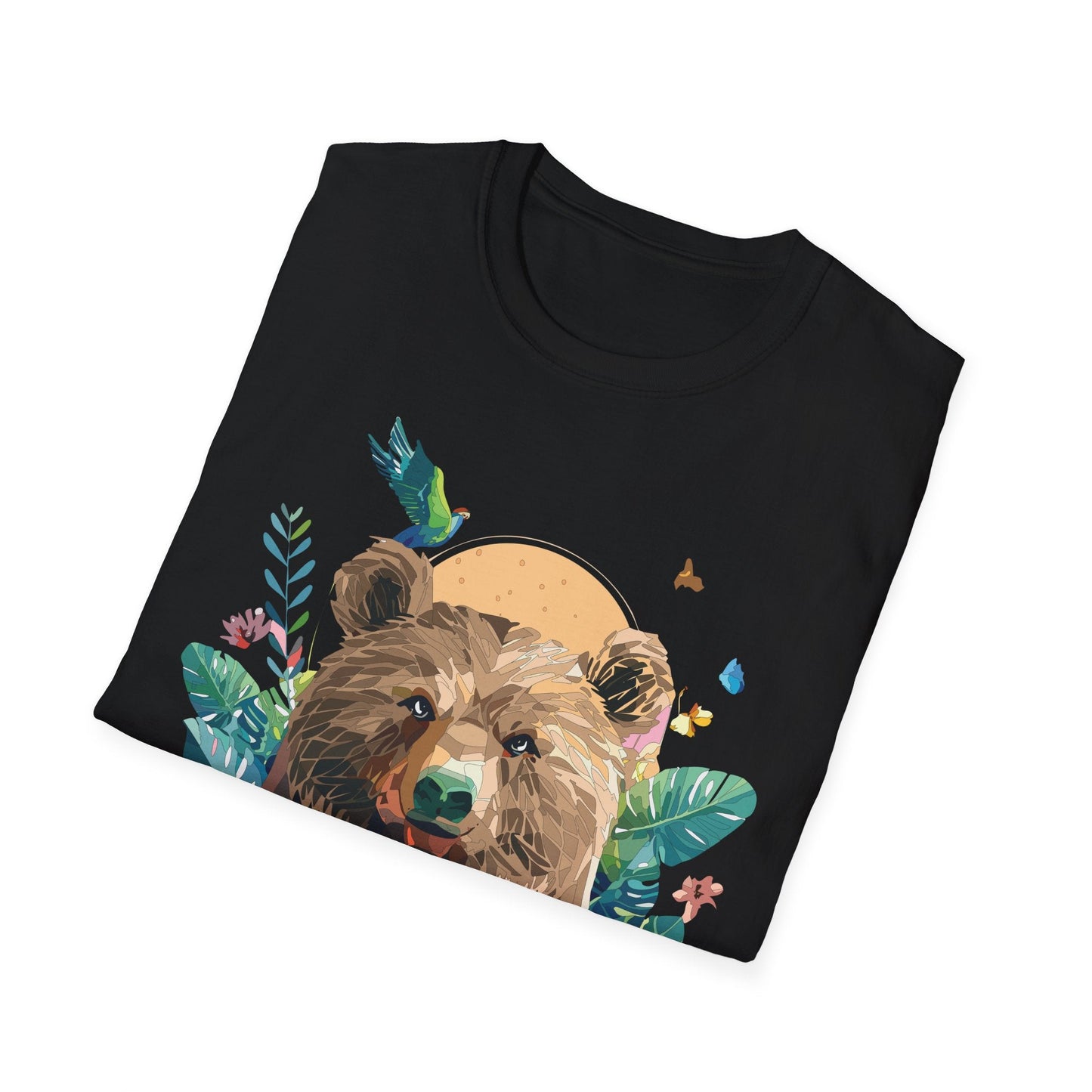 Bear T Shirt Unisex Graphic Tee Bear Lover Gift 100 Percent Ring Spun Cotton Softstyle 64000 Gildan