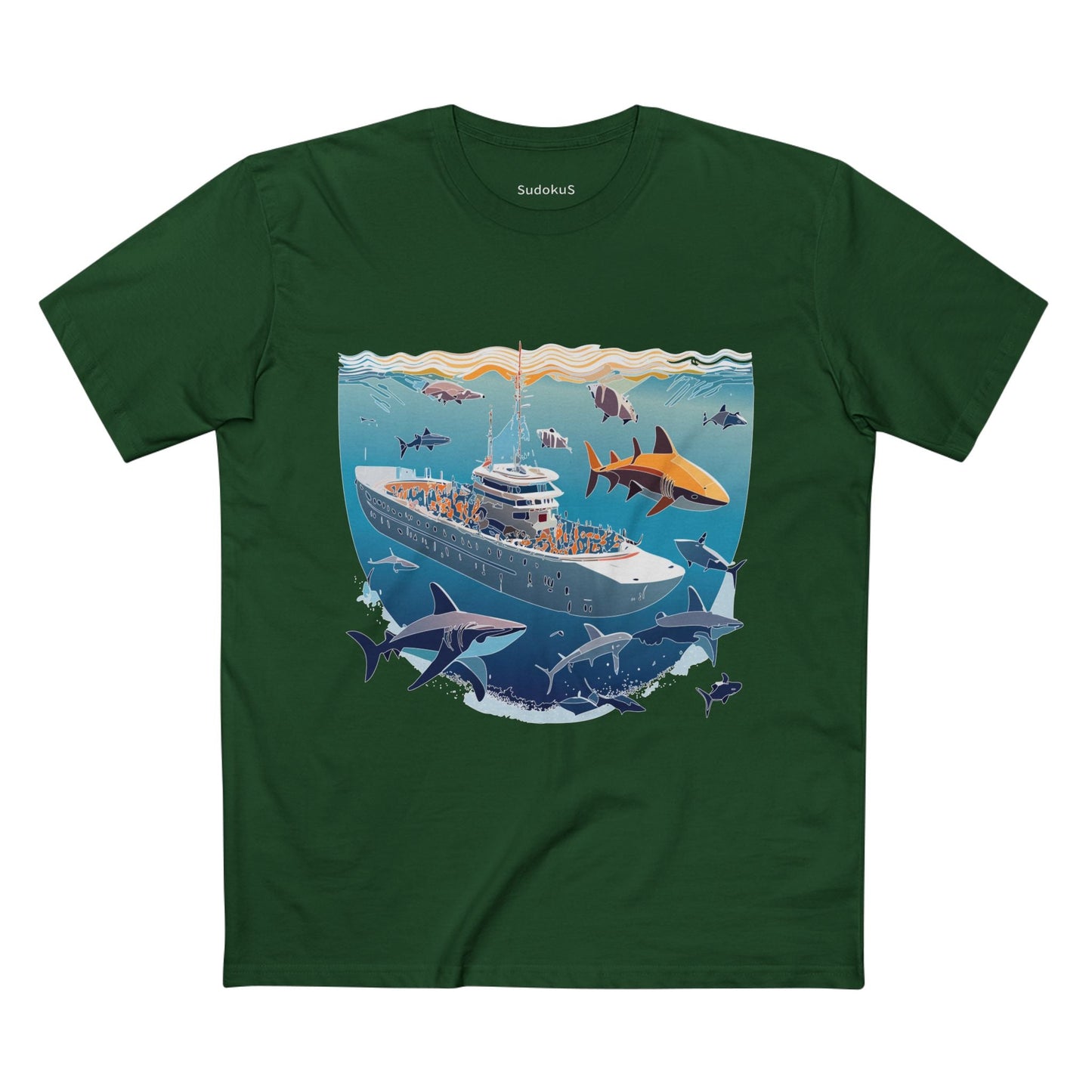 Ocean Coast Graphic Unisex 100 Cotton Staple Tee 9