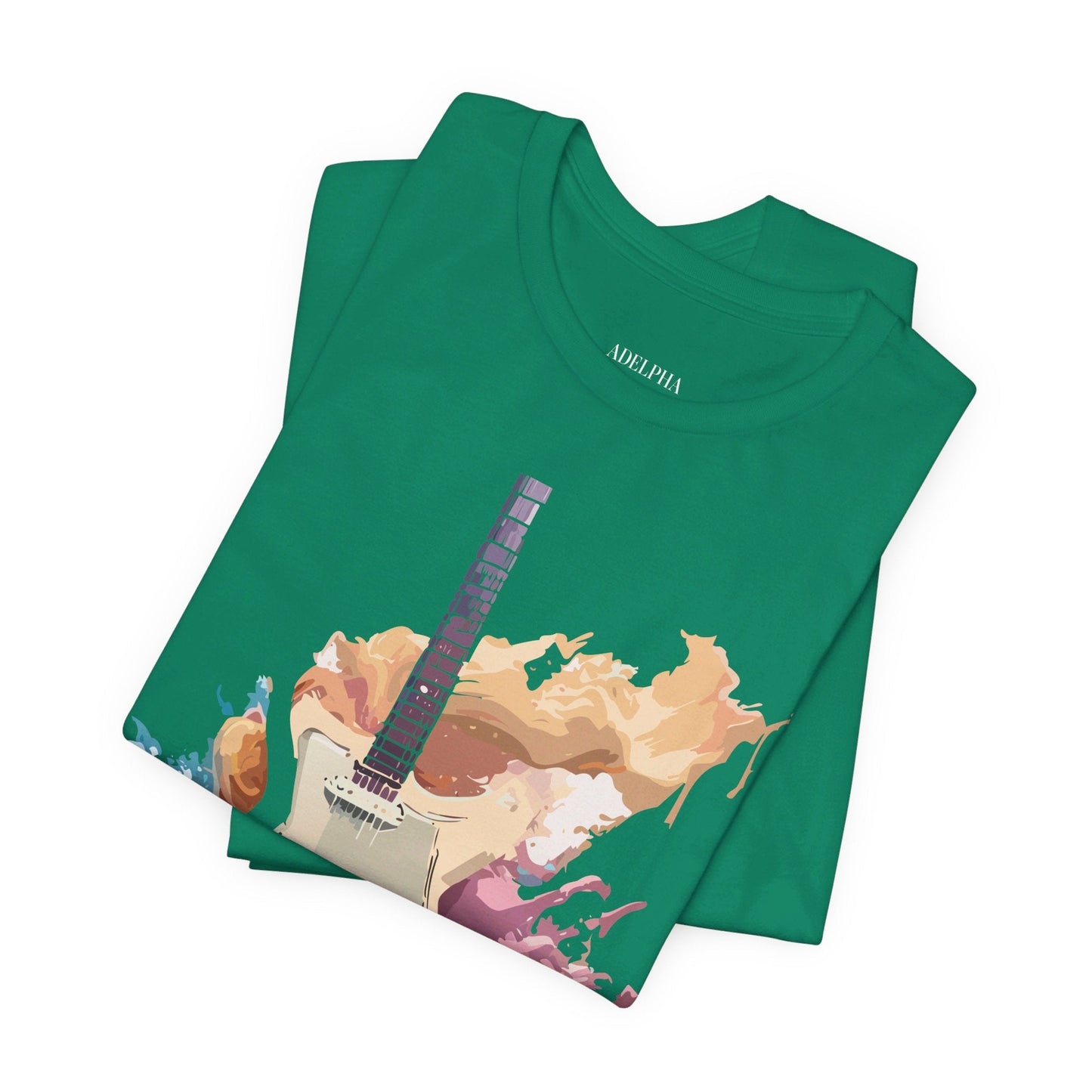 Music Graphic Unisex 100 Cotton Vintage Art with Musical Elements Tee 49