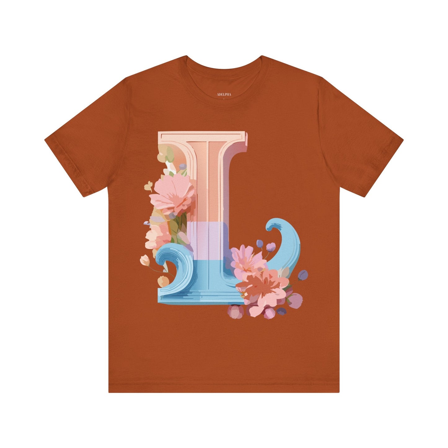 Letter L Shirt Unisex Graphic Tee With Vintage Inspired Artwork By Adelpha Premium Quality