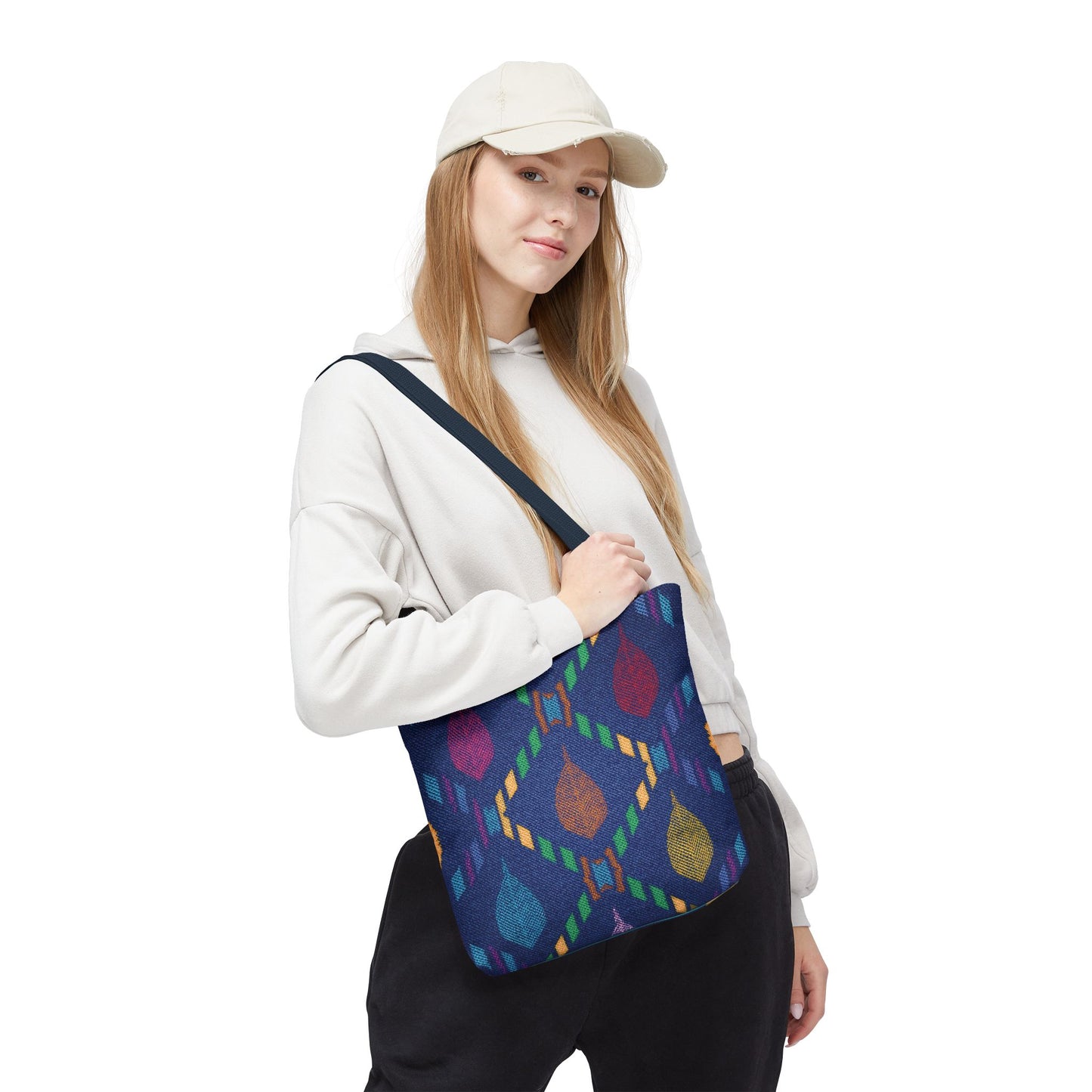 Diwali Graphic Denim Fabric Imitation Print Unisex Canvas Bag Poly Spun 3 Sizes Tote Bag 205-1