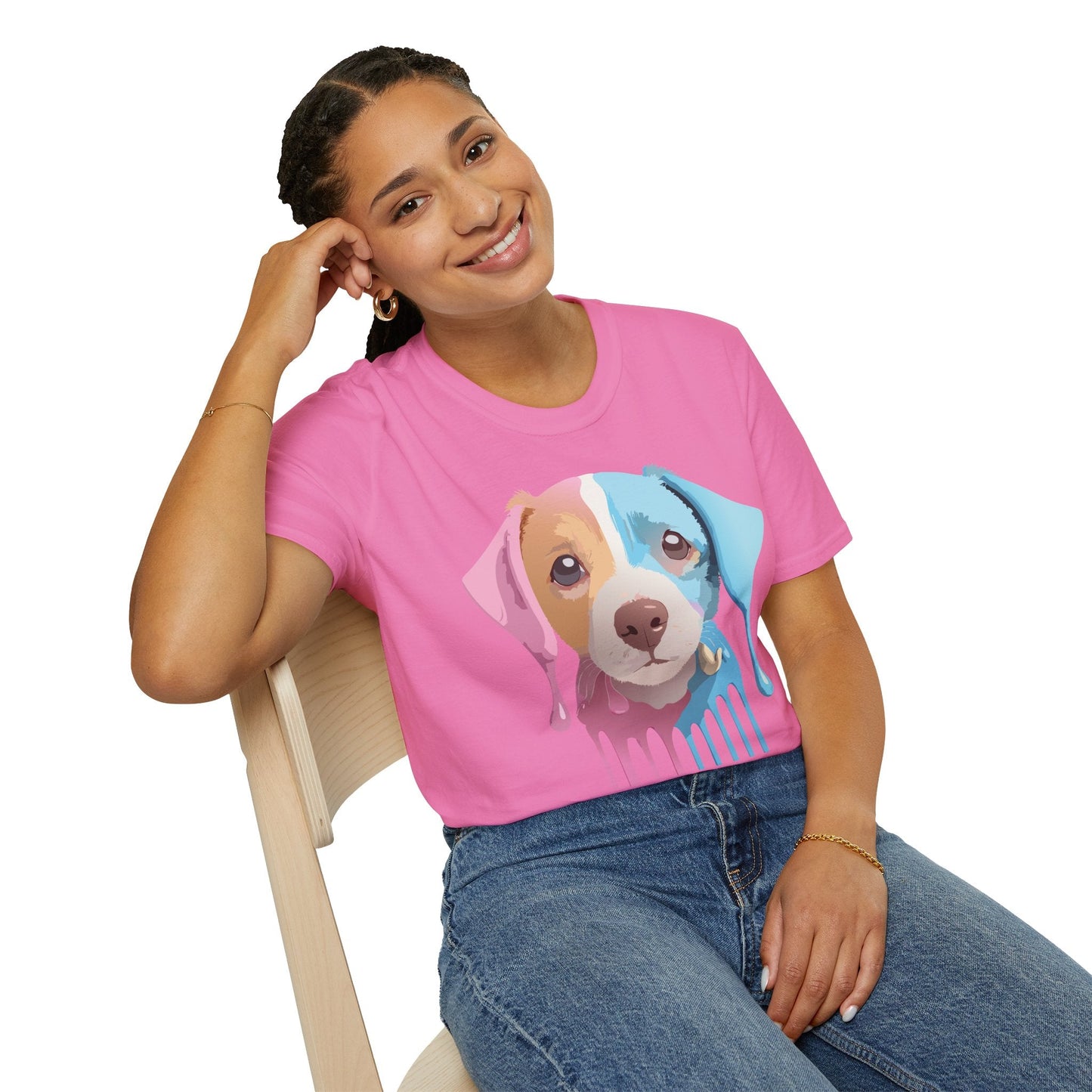 Unisex Dog Shirt Animal Tee Gildan Softstyle 64000 Cotton Tee