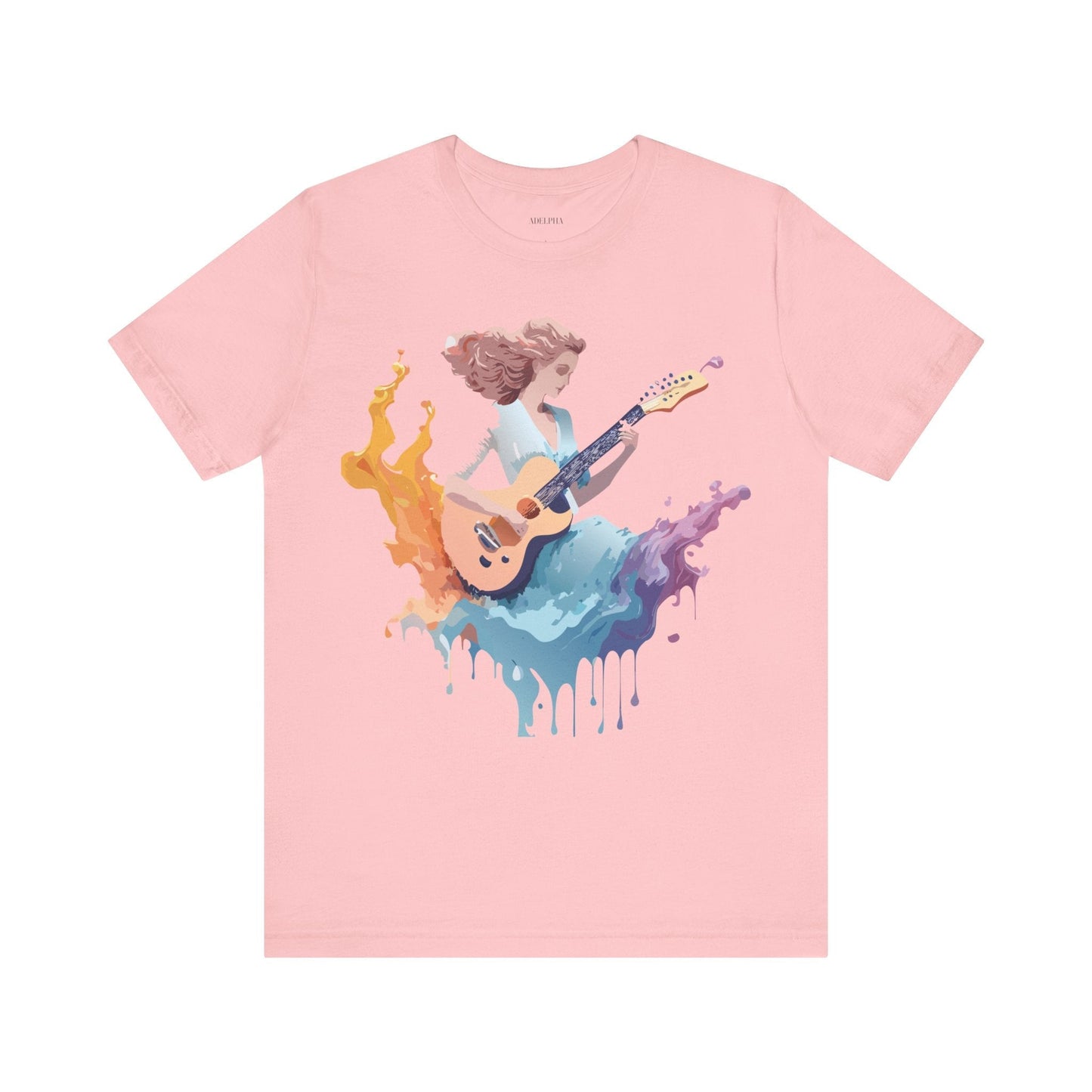 Music Graphic Unisex 100 Cotton Vintage Art with Musical Elements Tee 38