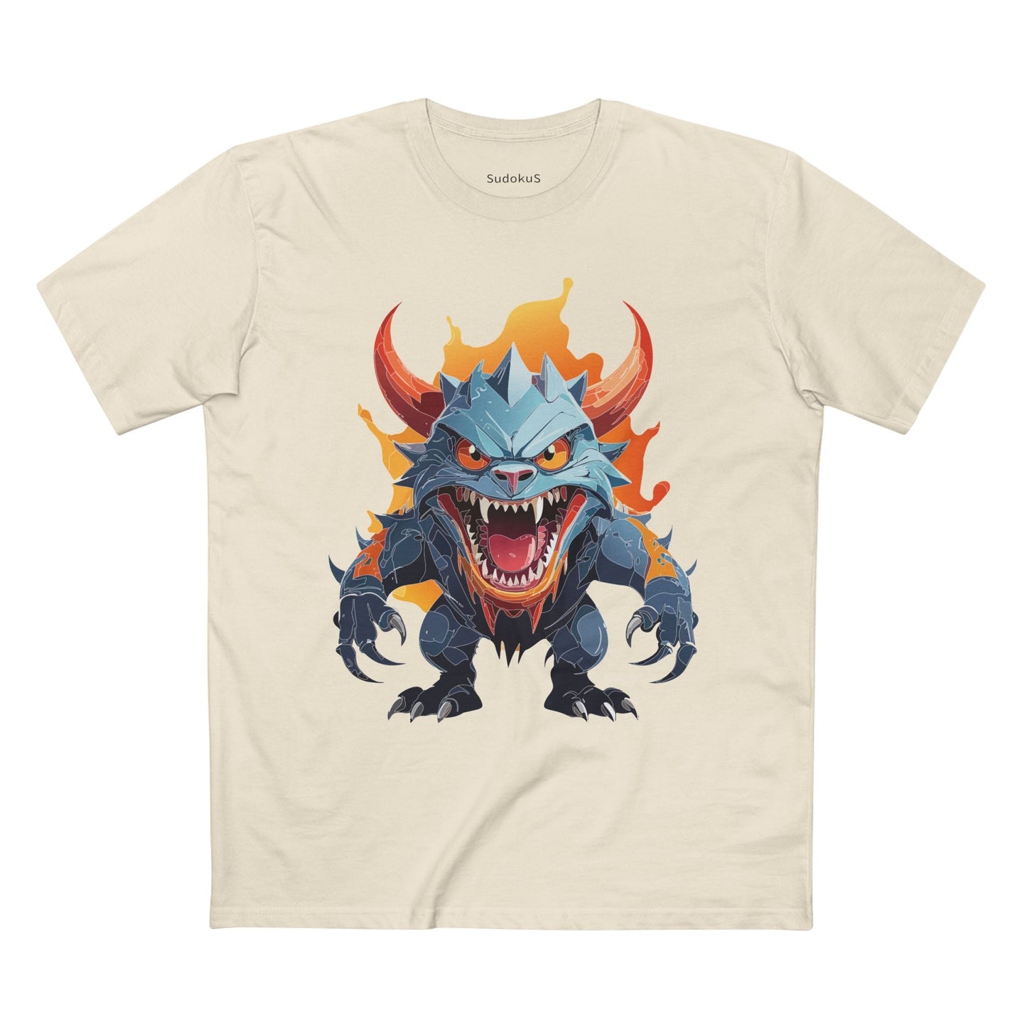 Cartoon Monsters Graphic Unisex 100 Cotton Staple Tee 24