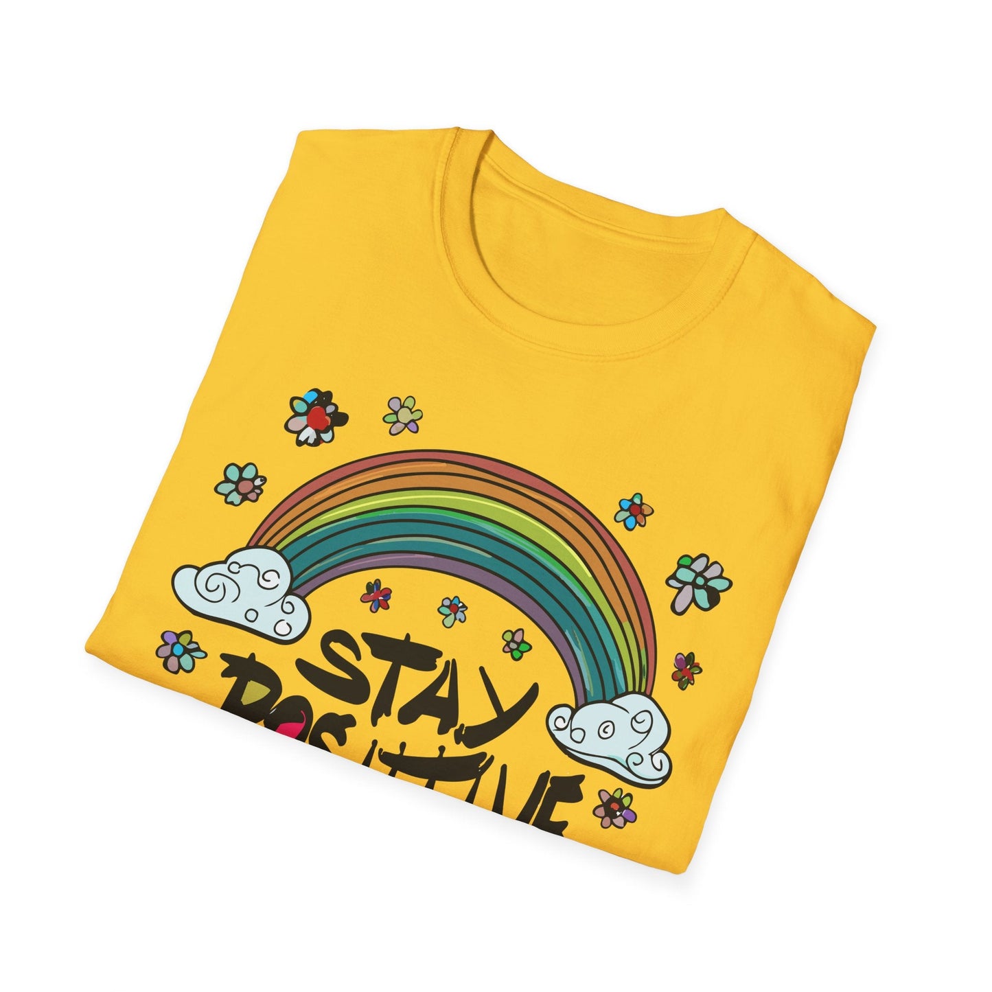 Positive Slogan T Shirt Unisex Softstyle Tee With Positive Words And Good Quotes Gildan 64000