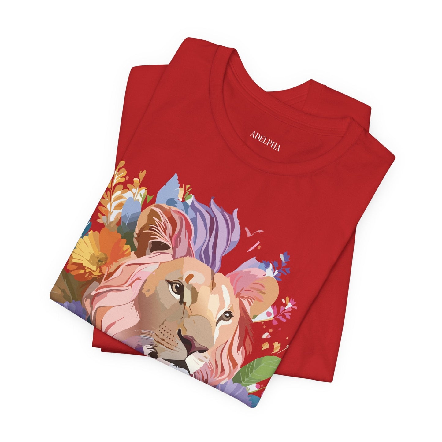 Lion Graphic Unisex 100 Cotton Vintage Animal Artwork Tee 1