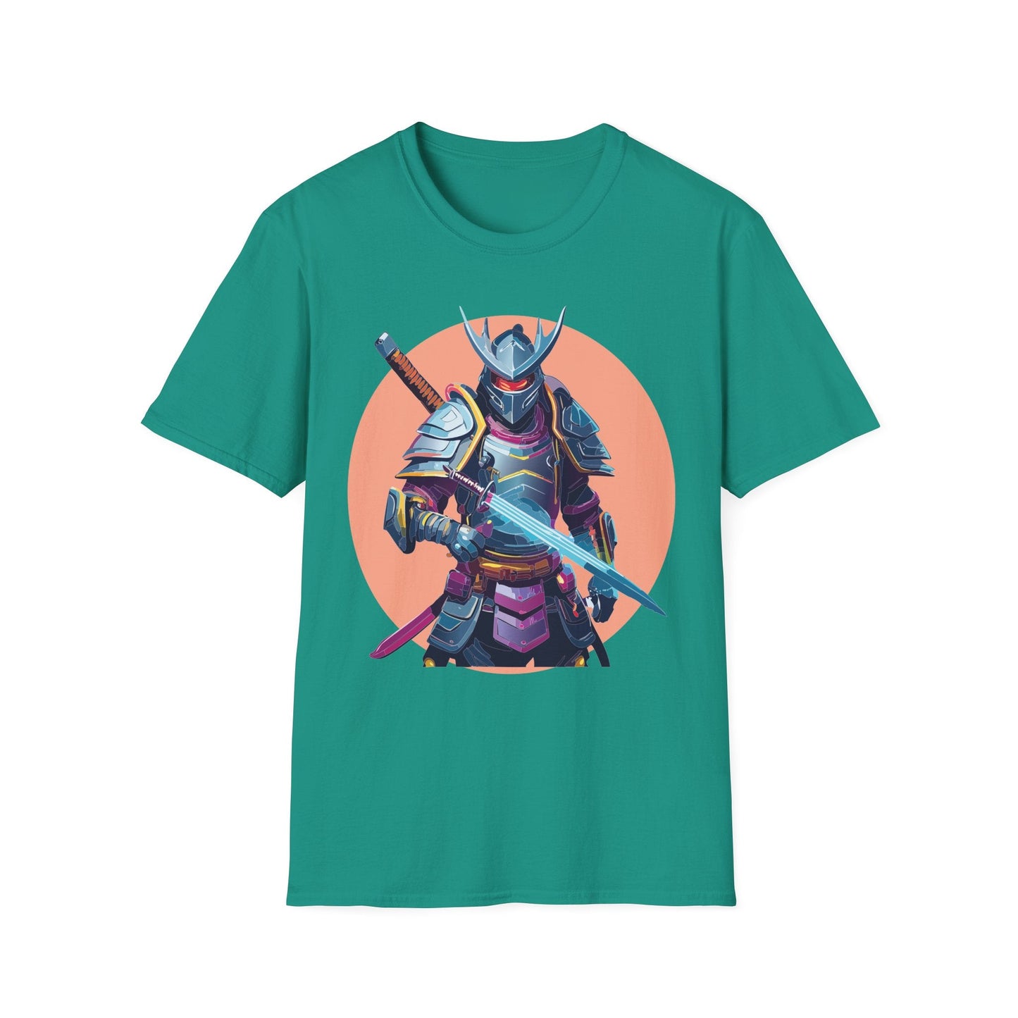 Samurai Shirt Unisex Tee Gildan Softstyle 64000 One Hundred Percent Ring Spun Cotton Comfort