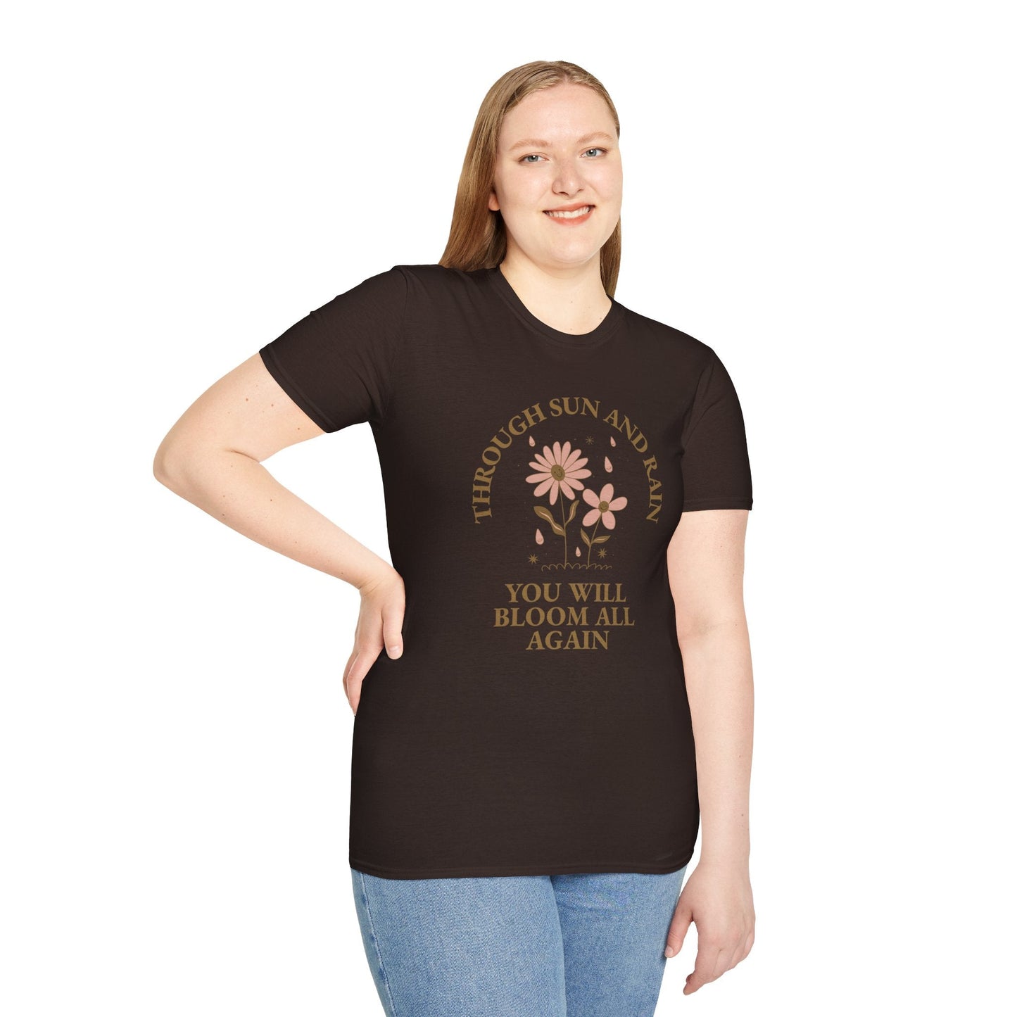 Positive Slogan T Shirt For Everyday Motivation Unisex Tee With Positive Words And Good Quotes Gildan Softstyle 64000
