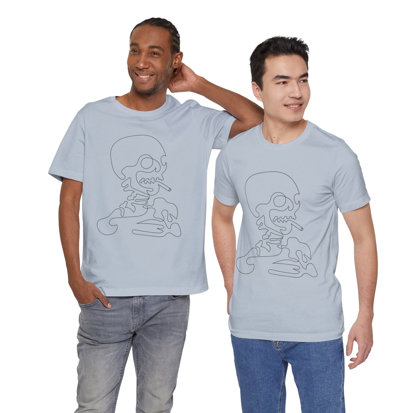 Unisex Cotton Tee Shirt with Skull