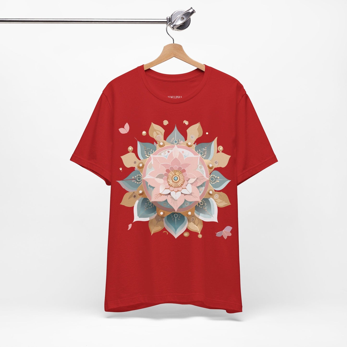 Mandala Graphic Unisex 100 Cotton Vintage Floral Artwork Tee 12