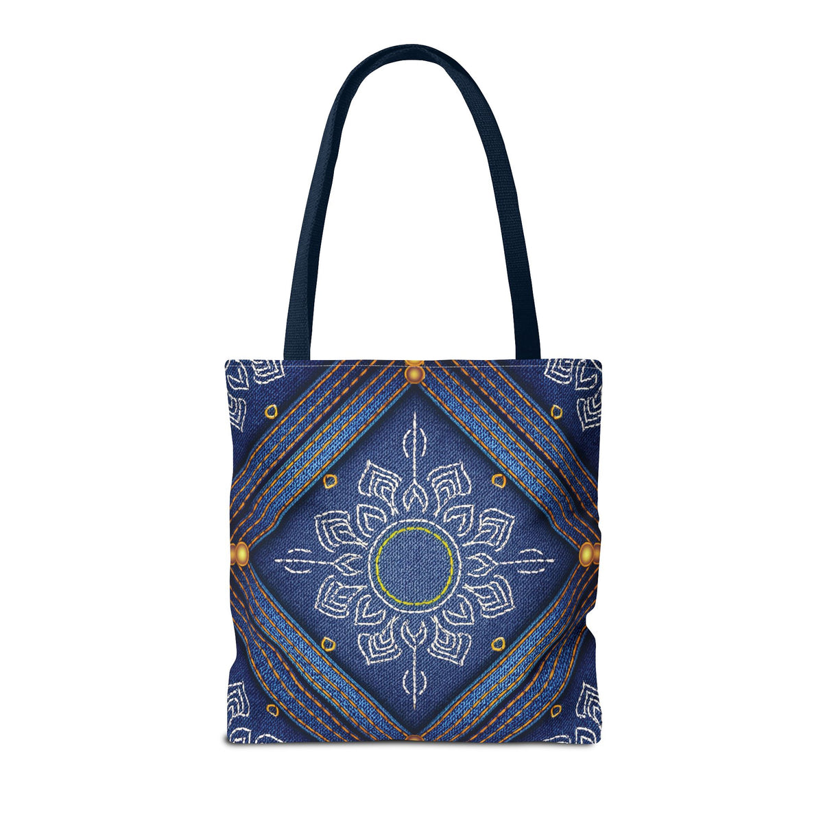 Diwali Graphic Denim Fabric Imitation Print Unisex Canvas Bag Poly Spun 3 Sizes Tote Bag 205-6