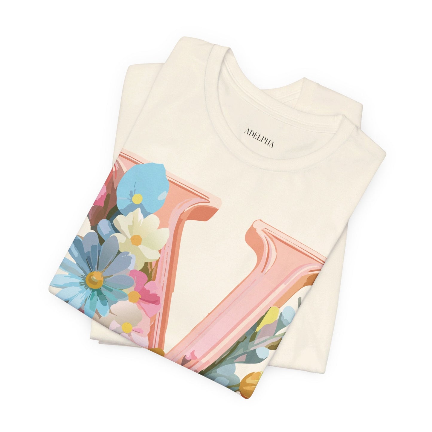 Letter V Shirt Unisex Graphic Tee With Vintage Inspired Artwork From Adelpha Official Edition