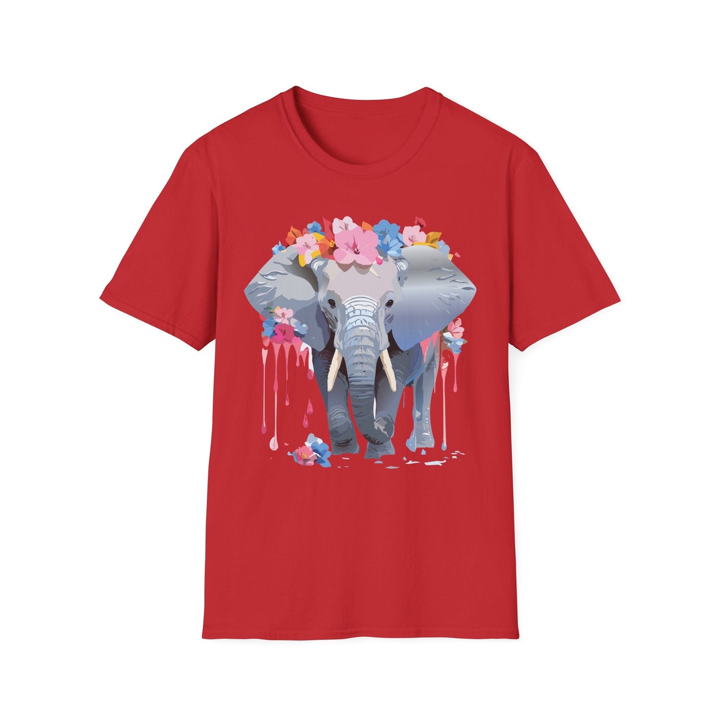 Elephant Graphic T Shirt Unisex Animals Tee Softstyle 64000 Gildan Comfort Breathable