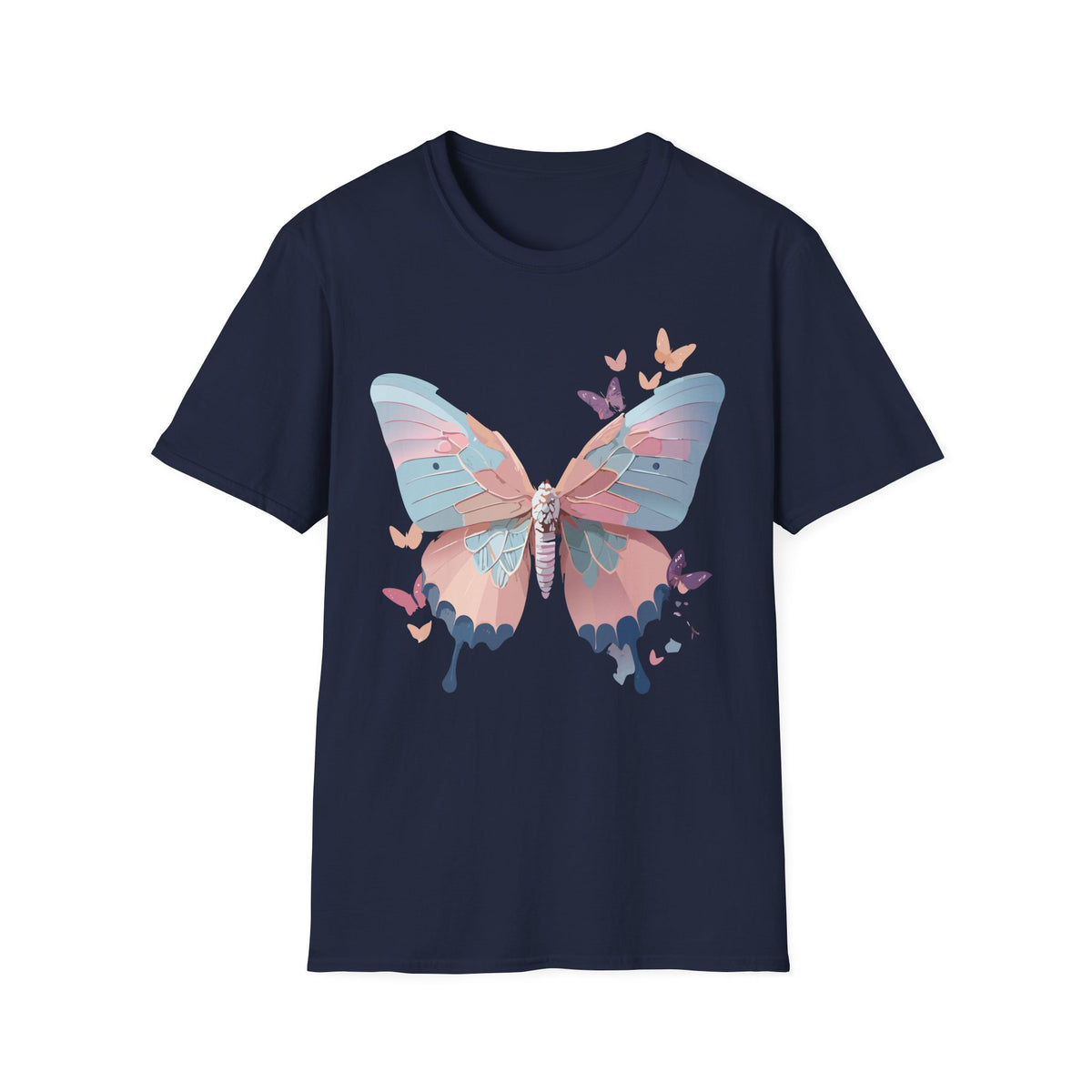 Watercolor Butterfly T-Shirt – Colorful Nature-Inspired Gift Graphic Tee Unisex 100 Cotton Gildan T-Shirt
