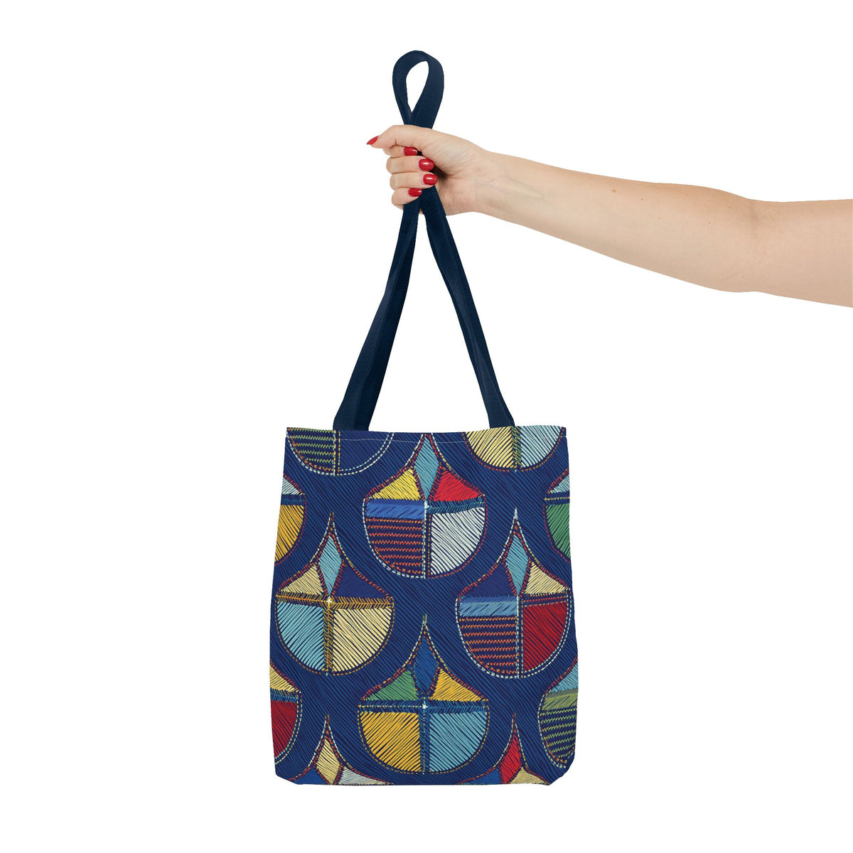Denim Fabric Imitation Print Unisex Canvas Bag Poly Spun 3 Sizes Tote Bag 189-7