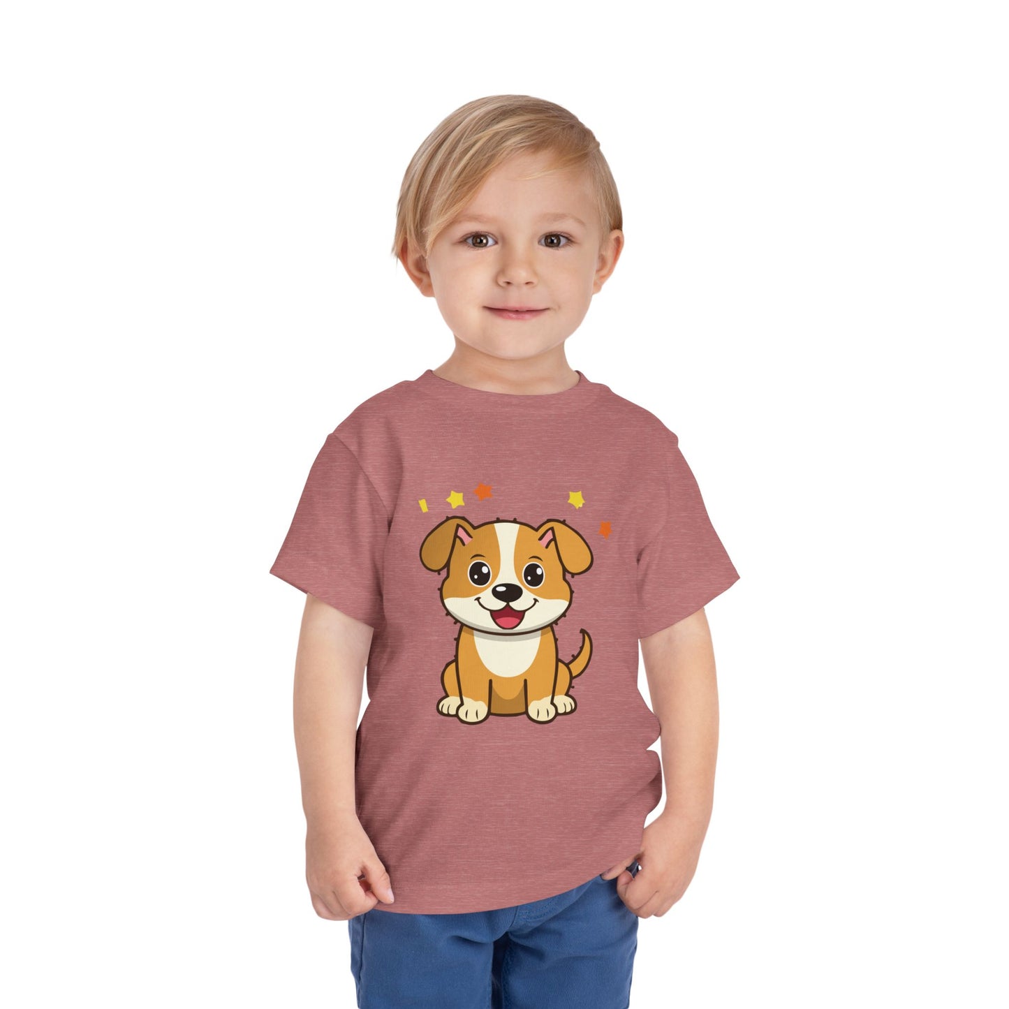 Bonita camiseta de manga corta para niños pequeños con diseño de cachorro: regalo adorable para amantes de las mascotas (2 a 5 años)