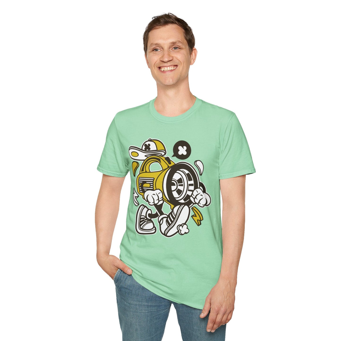 Cartoon T Shirt Animation Tee Funny Tee Unisex Softstyle Cotton Tee Gildan 64000