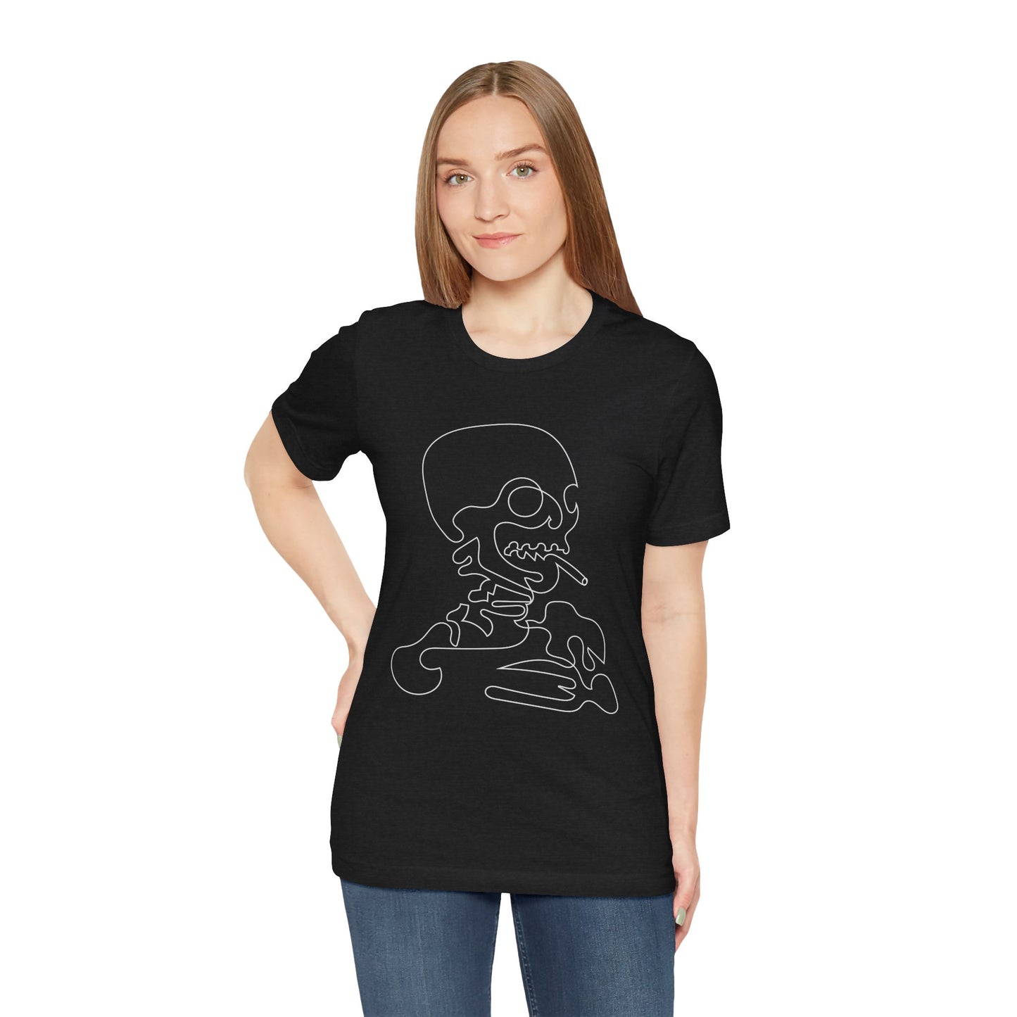 Unisex Cotton Tee Shirt with Skull