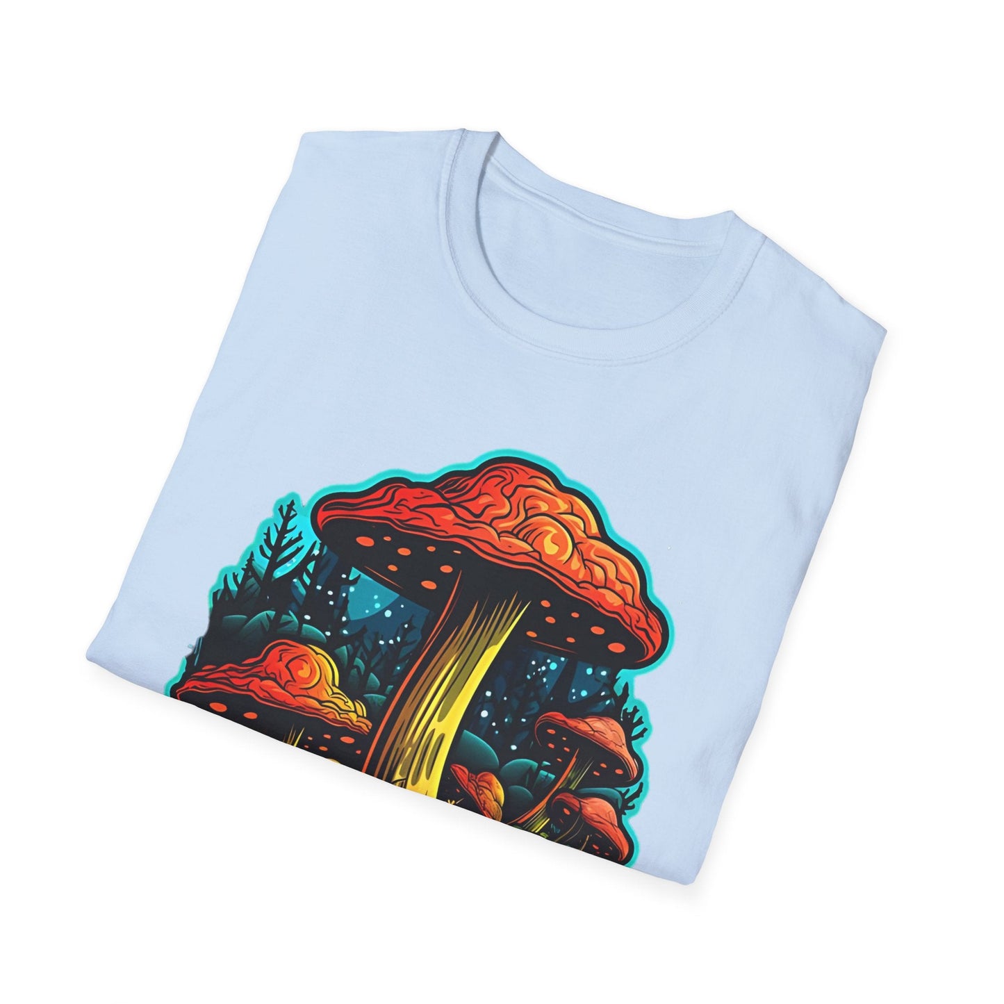 Mashroom Tee Shirt Unisex Softstyle 64000 With Funny Mashroom Fungus Graphic Design