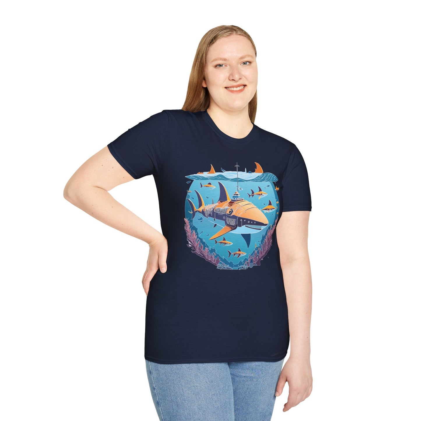 Ocean Graphic Unisex Softstyle Cotton Tee 9