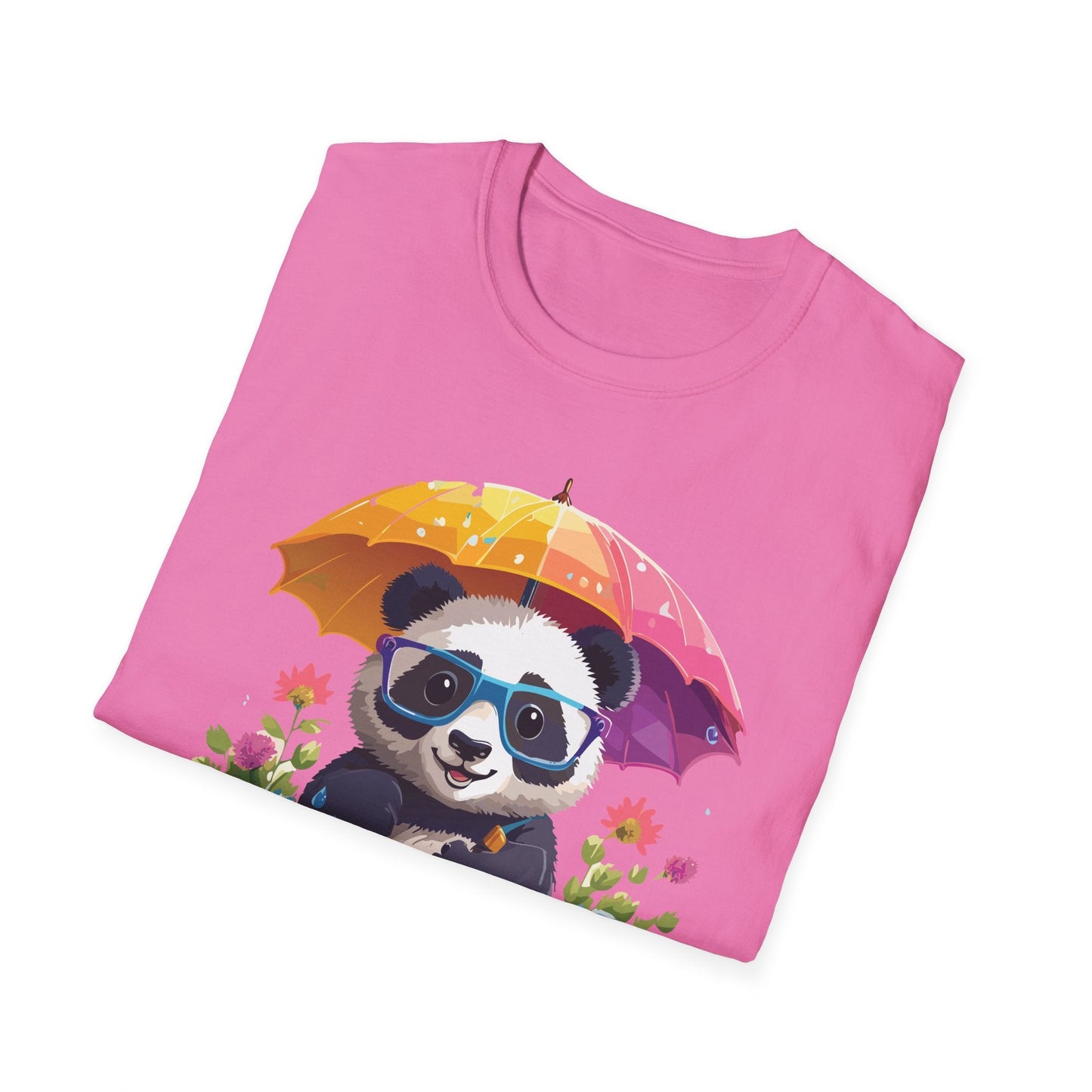 Unisex Panda Shirt Softstyle Tee 100 Percent Ring Spun Cotton Comfortable Animal Tee
