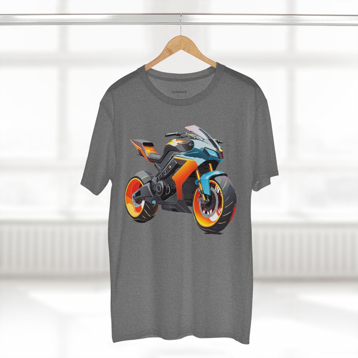 Moto Bike Graphic Unisex 100 Cotton Staple Tee 29