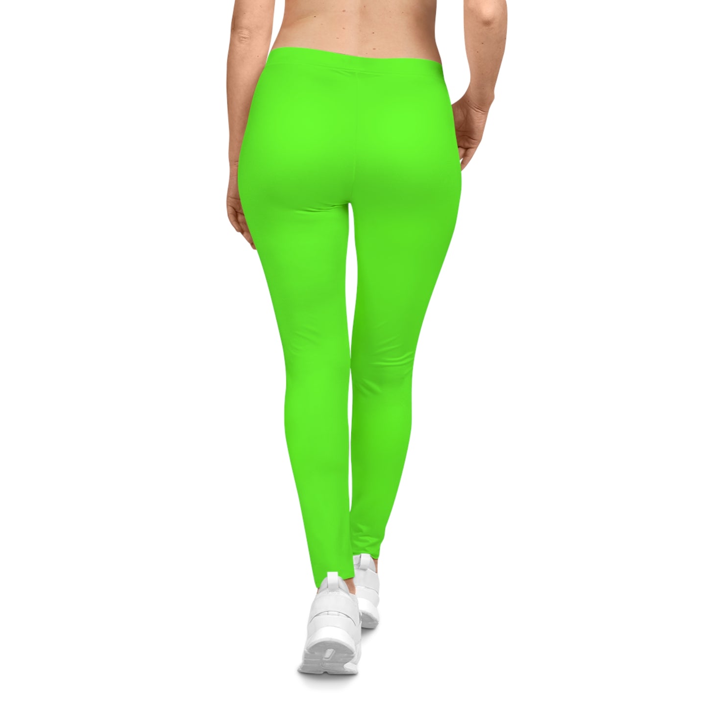 Neon Grass Color Women's Poly-Span Casual Leggings XS-2XL