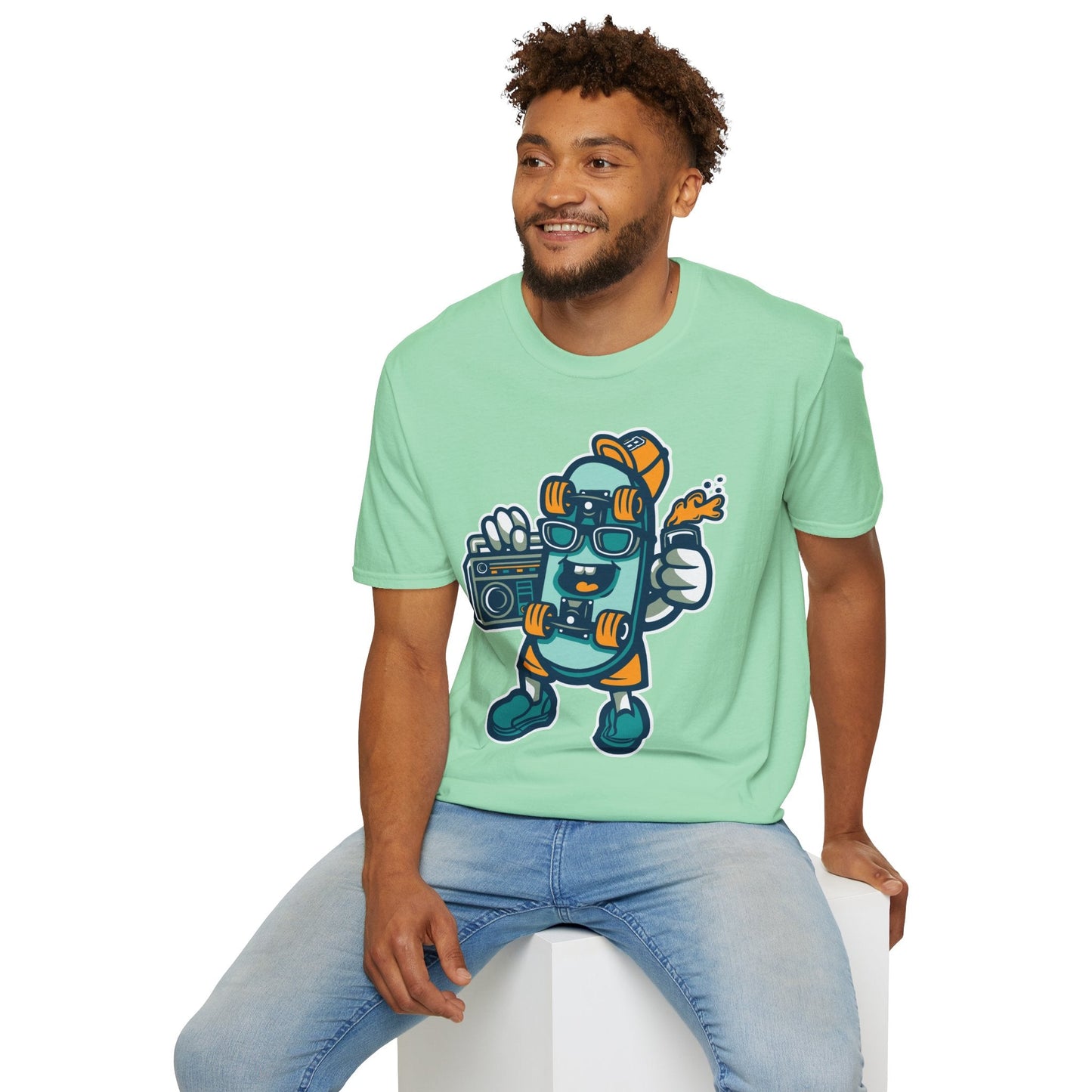 Cartoon Animation T Shirt Unisex Funny Tee Gildan Softstyle 64000 Ring Spun Cotton