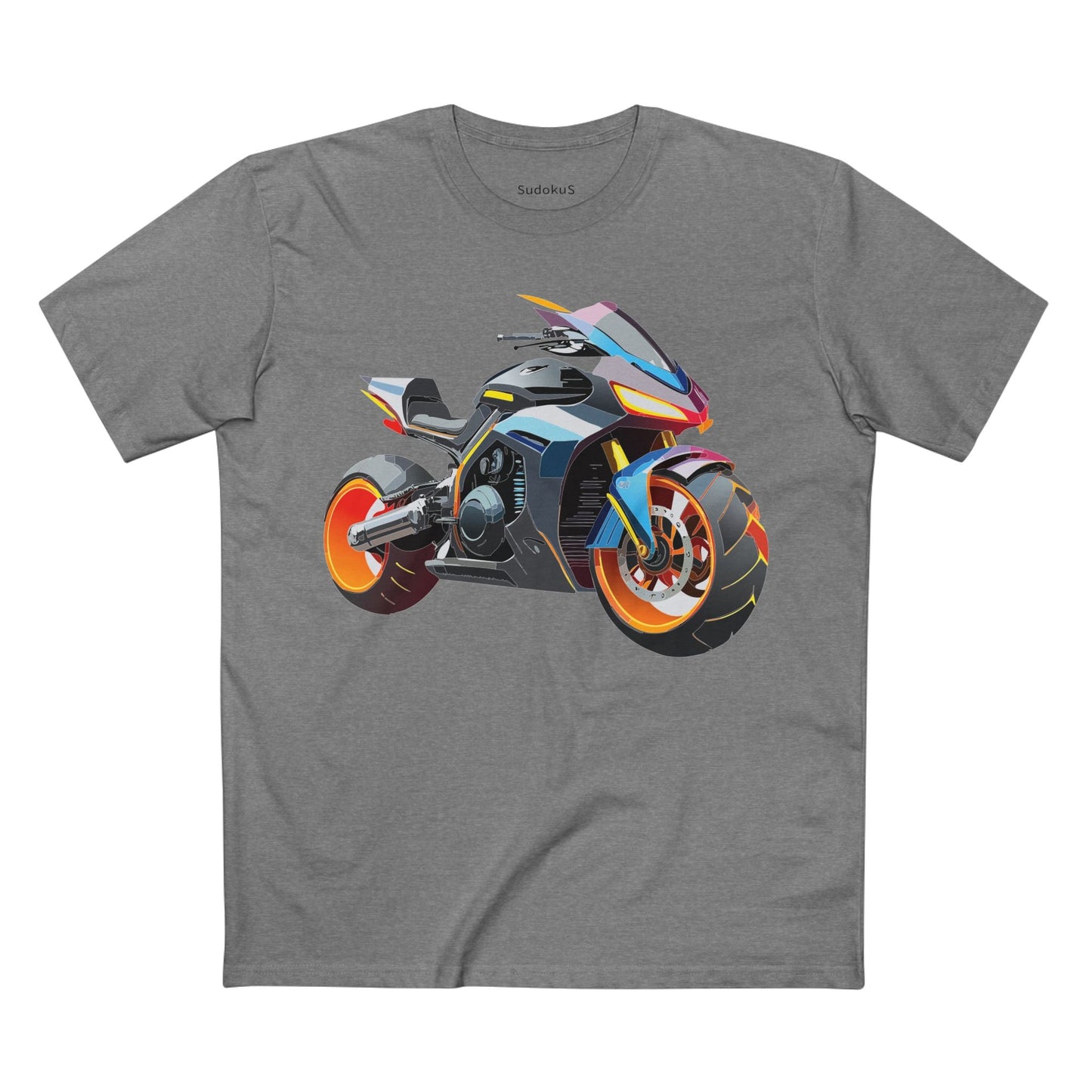 Moto Bike Graphic Unisex 100 Cotton Staple Tee 19