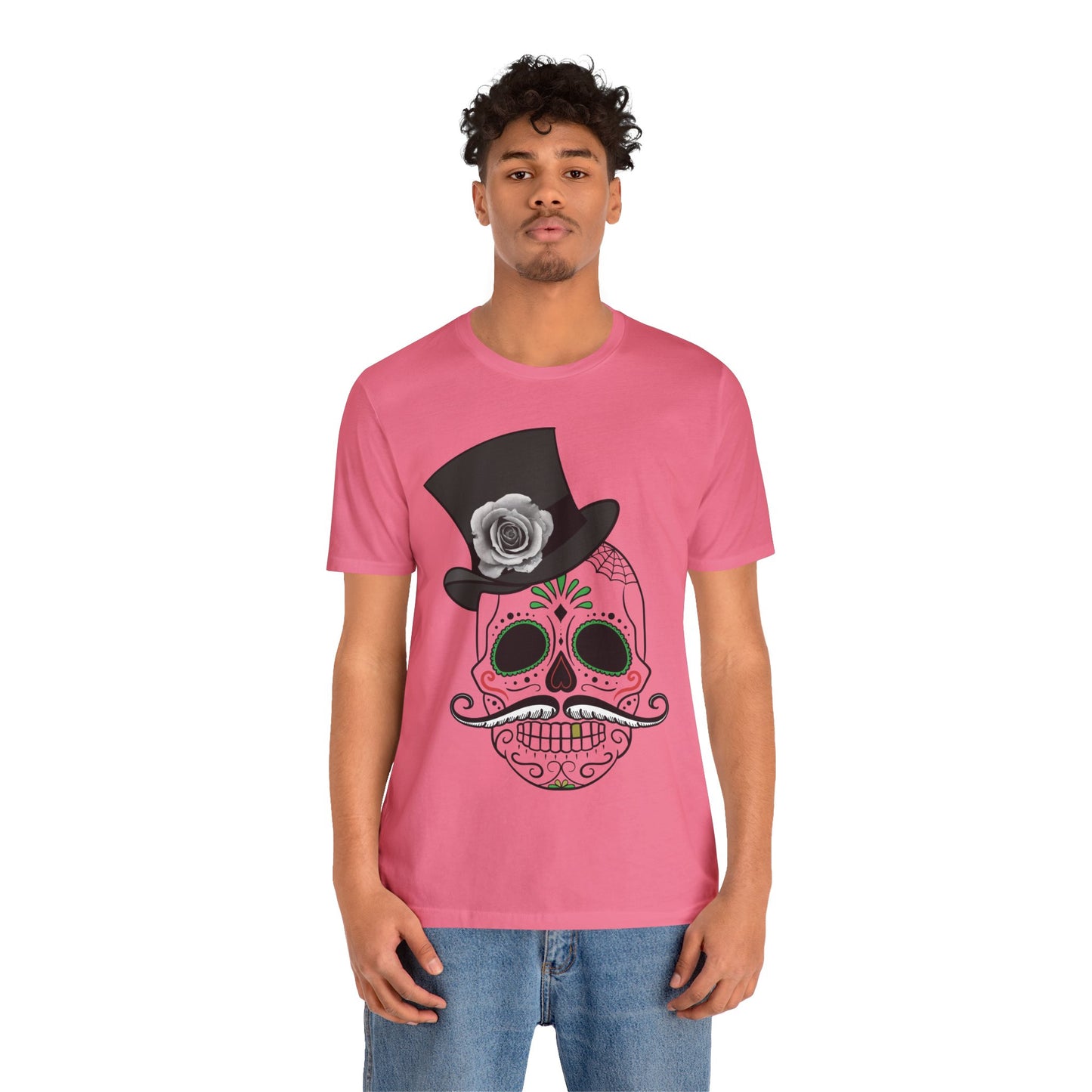 Unisex-T-Shirt aus Baumwolle mit Totenkopf