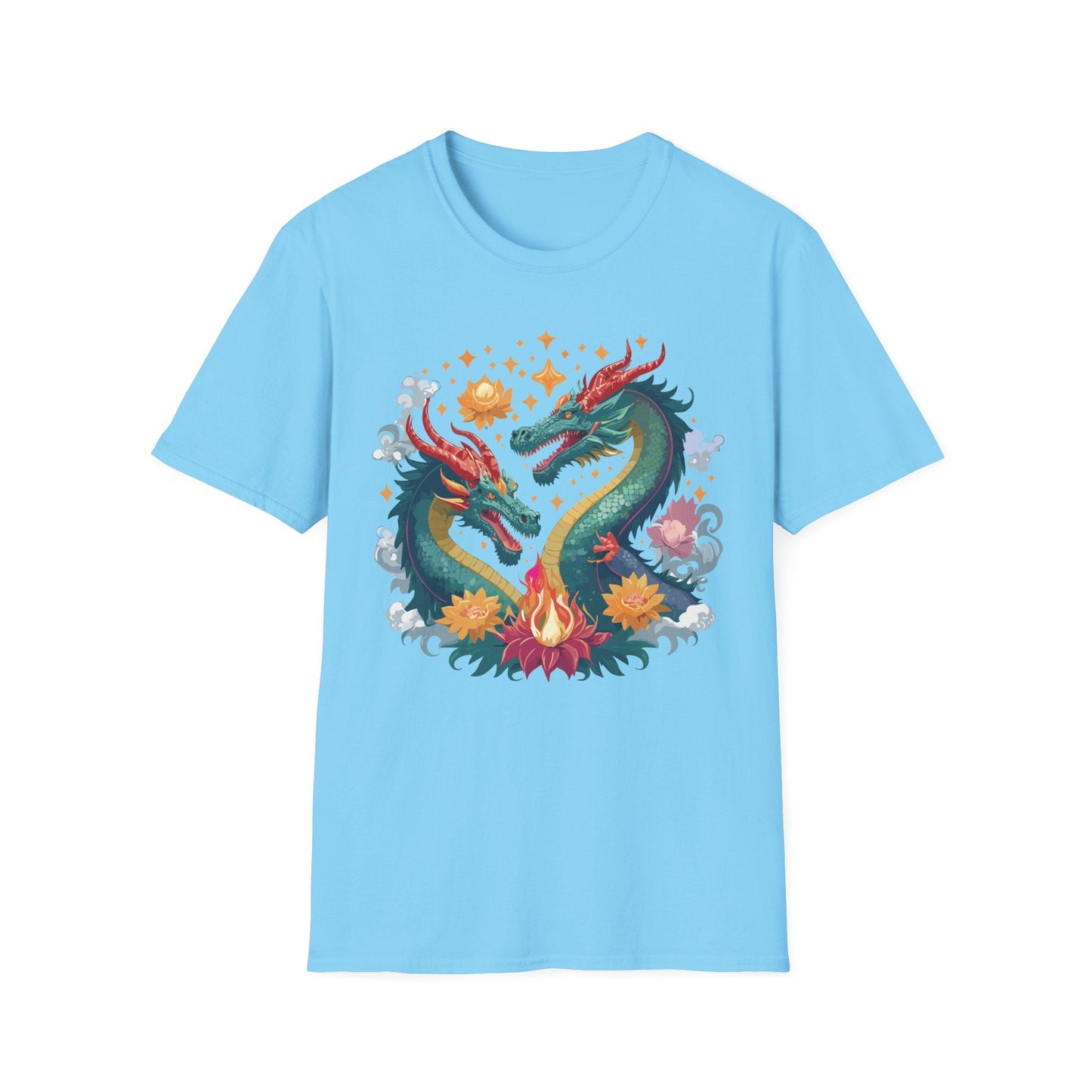 Dragon Graphic Unisex 100 Cotton Tee with Animal Artwork Design 2