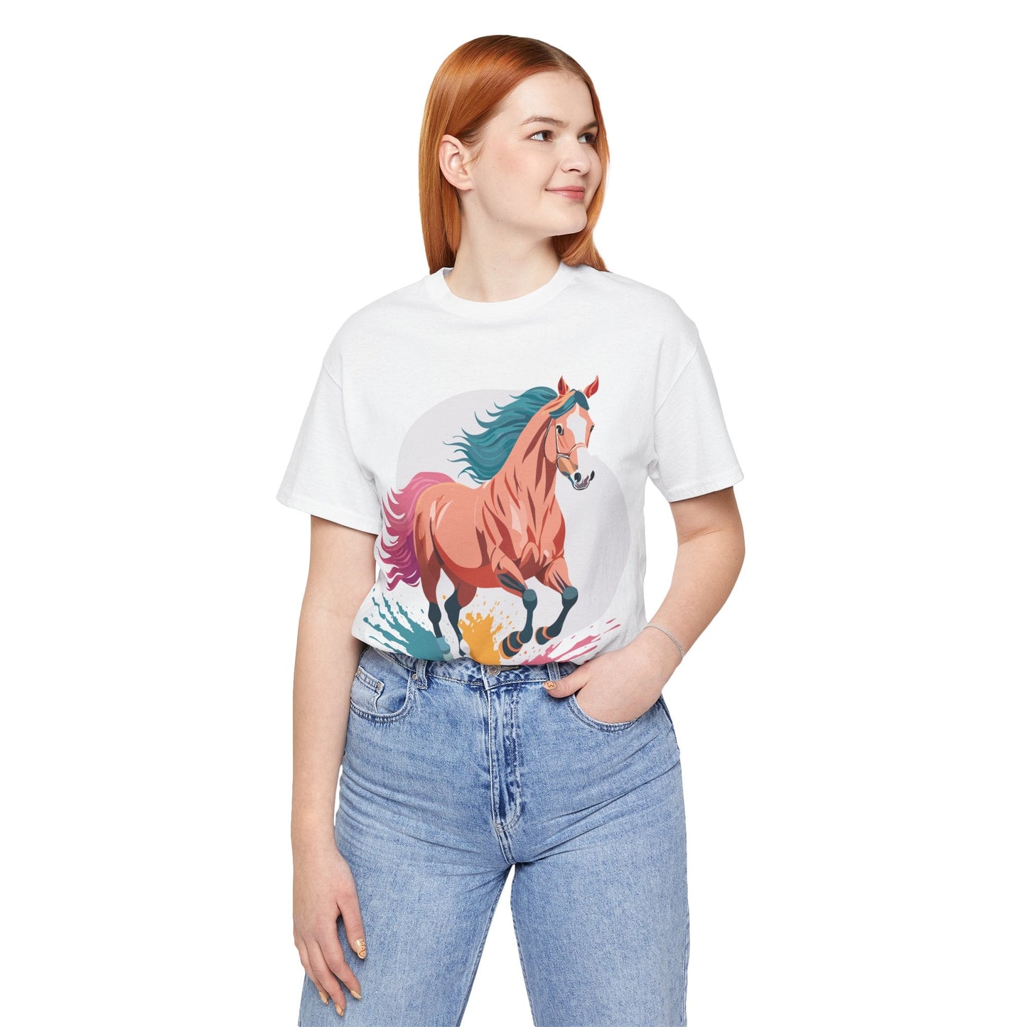 Horse Graphic Unisex 100 Cotton Vintage Animal Art T-Shirt 19