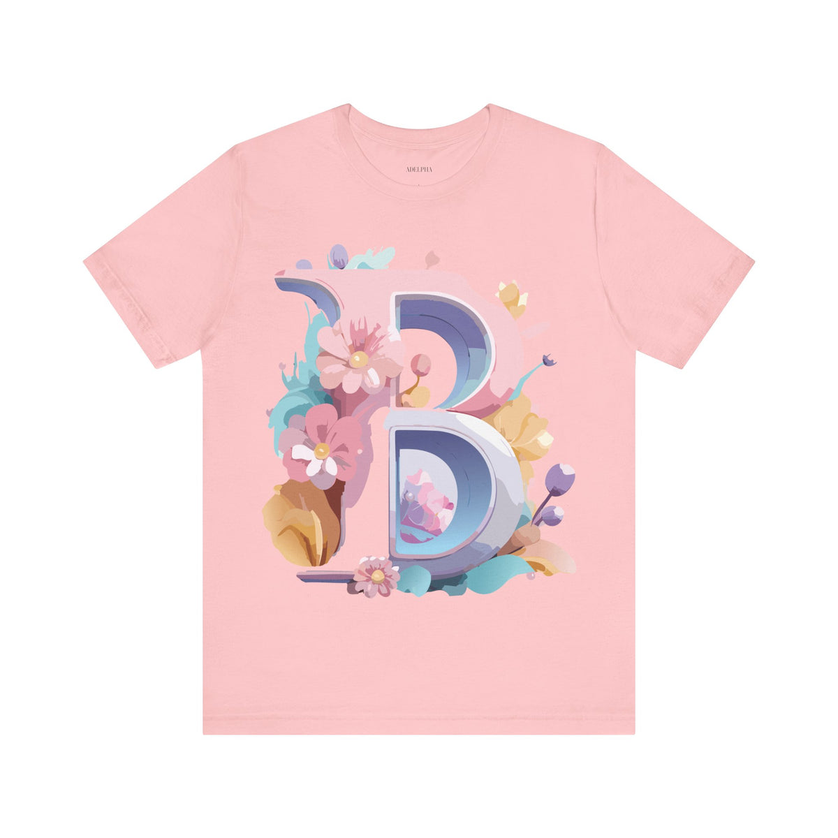 Letter B Graphic Unisex Cotton Bella+Canvas Tee with Art Letter Design