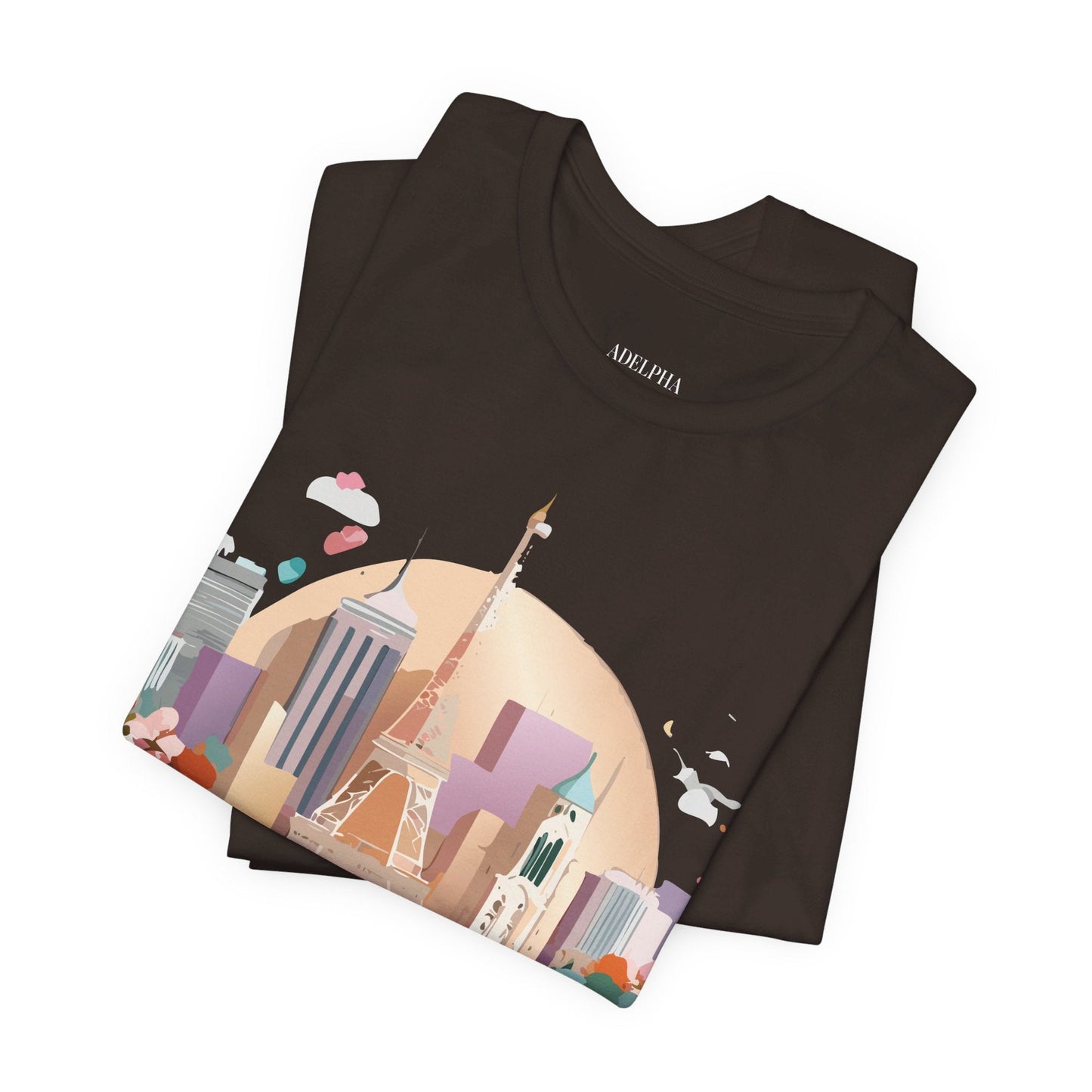 Adelpha Paris Graphic Tee Unisex Short Sleeve Shirt With Vintage Art Design Apparel