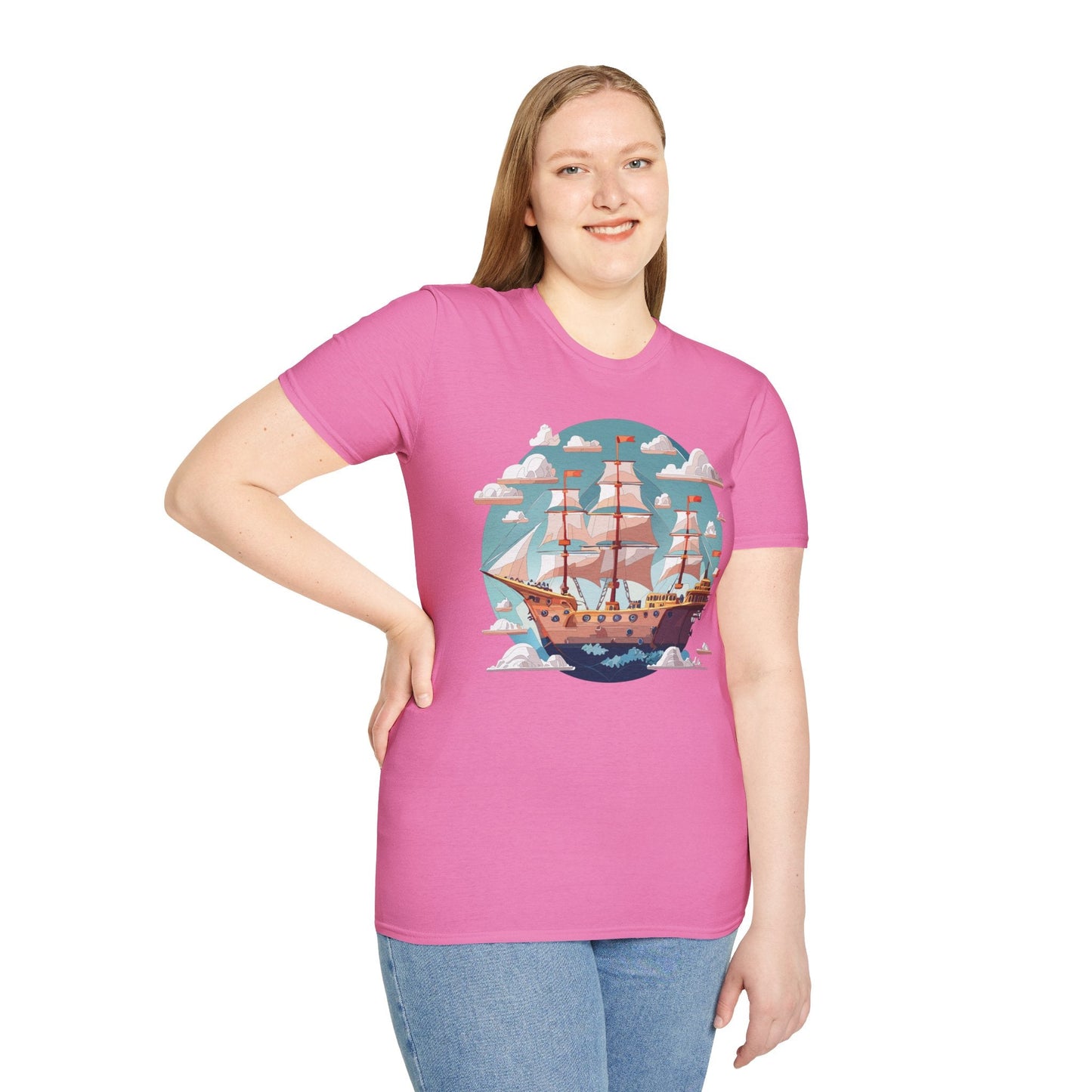 Unisex Ship Frigate Vessel T Shirt Softstyle 64000 Cotton Tee Ultimate Everyday Comfort