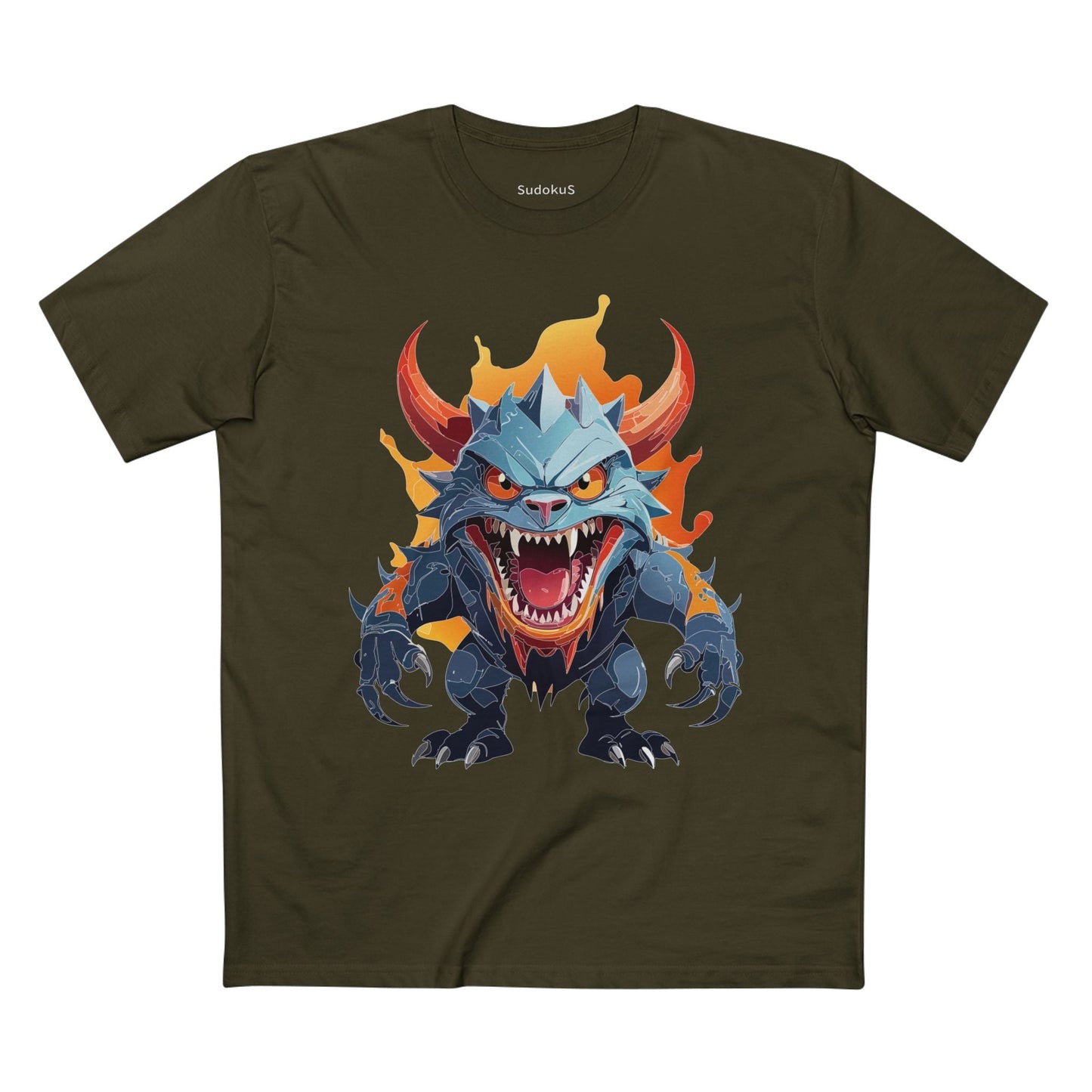 Cartoon Monsters Graphic Unisex 100 Cotton Staple Tee 24